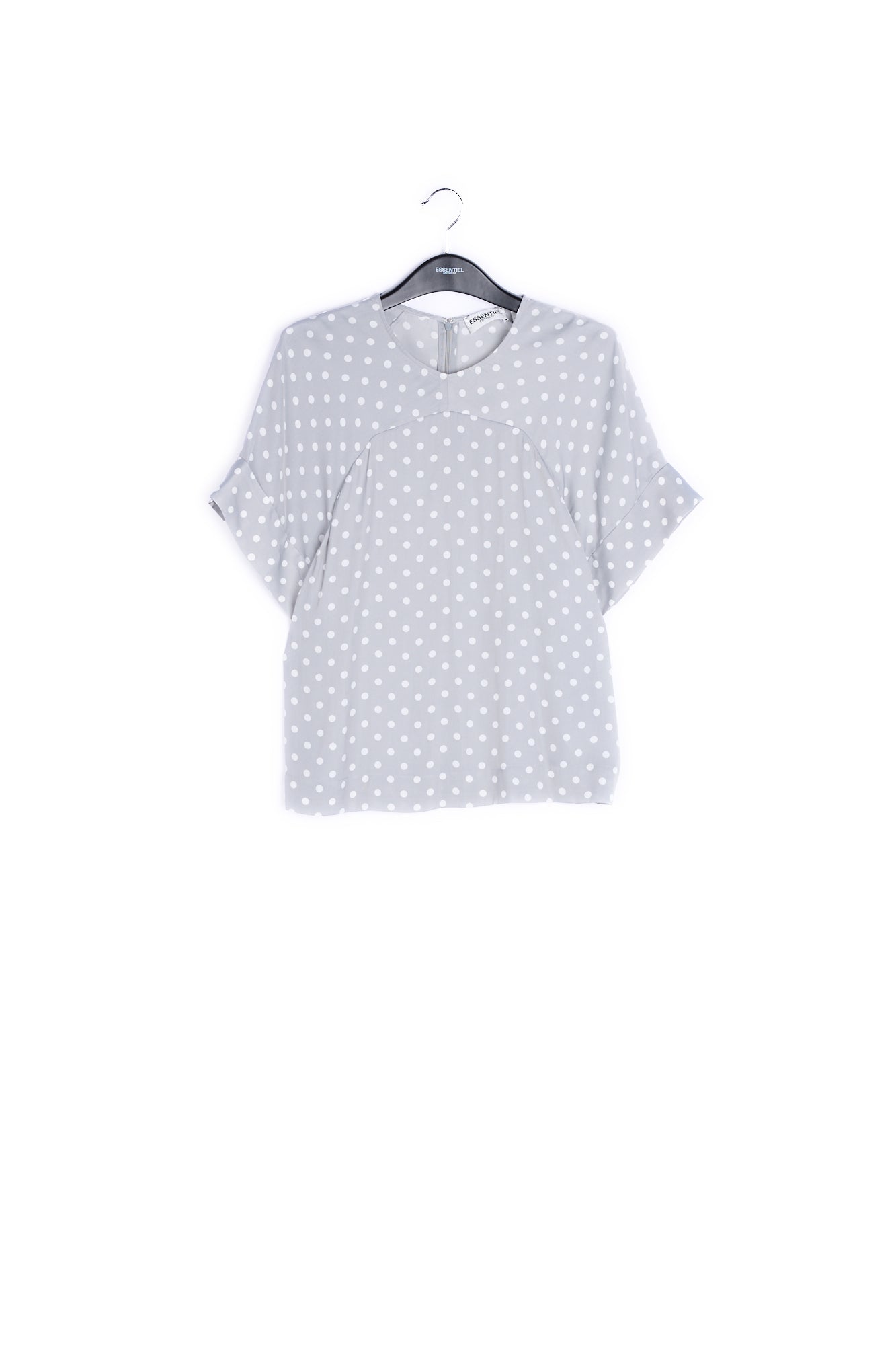 Grey polka dot top RE—SSENTIEL | Essentiel second hand