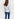 Blue slim jeans with contrasting yelllow side stripe Faume - seconde main