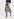 Grijze midirok met pied-de-poule Faume - seconde main