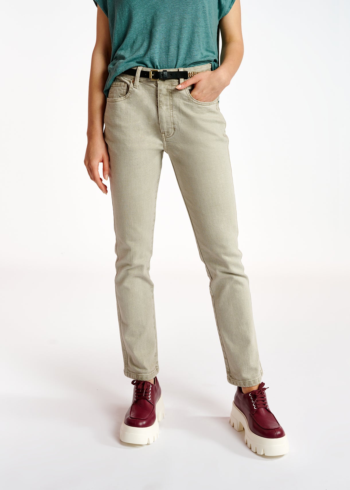 Beige straight-leg jeans RE—SSENTIEL | Essentiel second hand