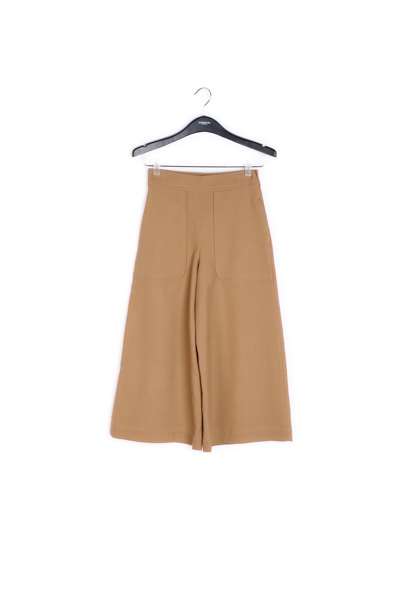 Brown cropped wide-leg pants RE—SSENTIEL | Essentiel second hand