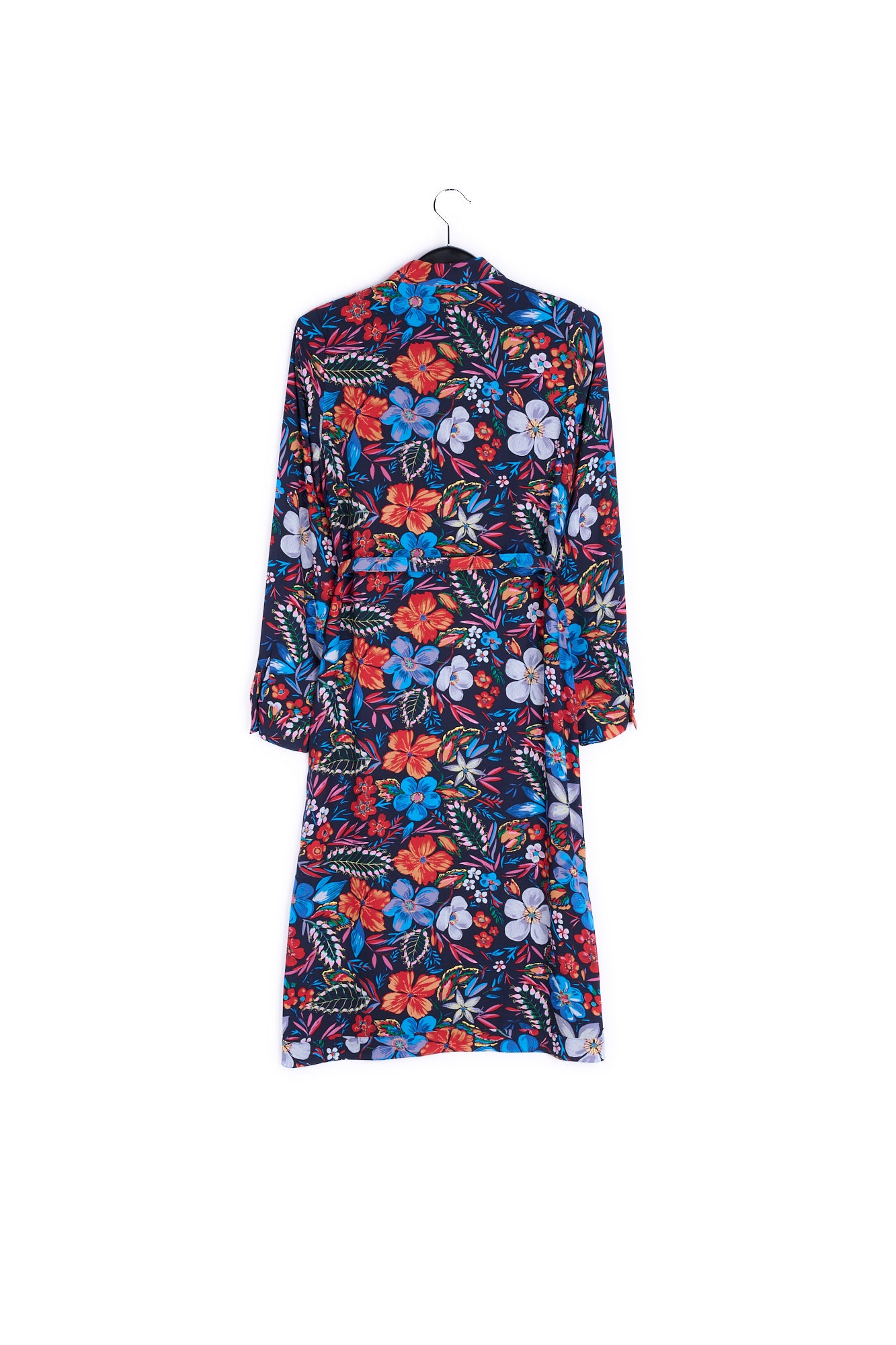 Dark blue floral shirt dress RE—SSENTIEL | Essentiel second hand
