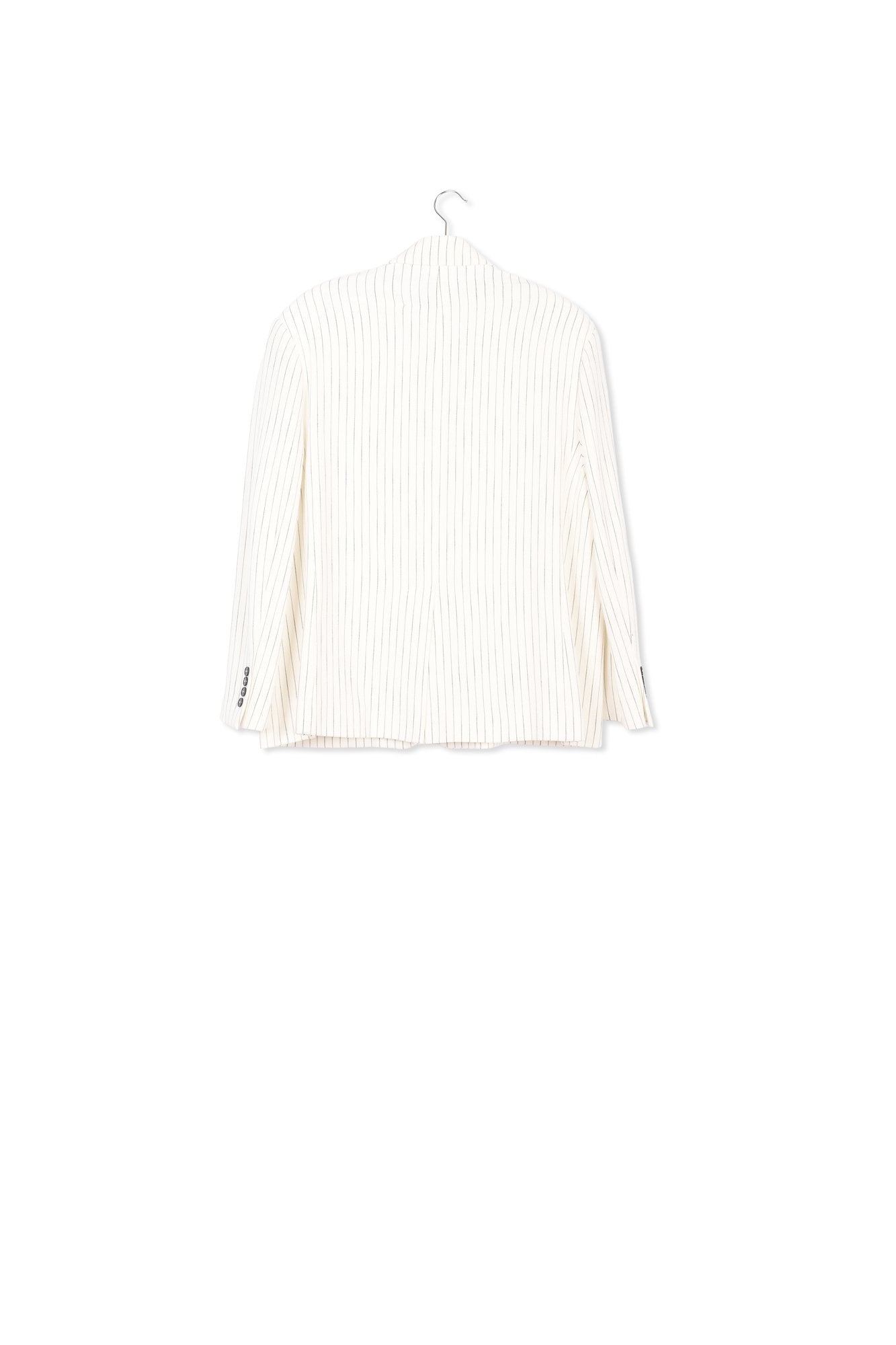 Veste oversize blanc cassé aux rayures fines RE—SSENTIEL | Essentiel second hand