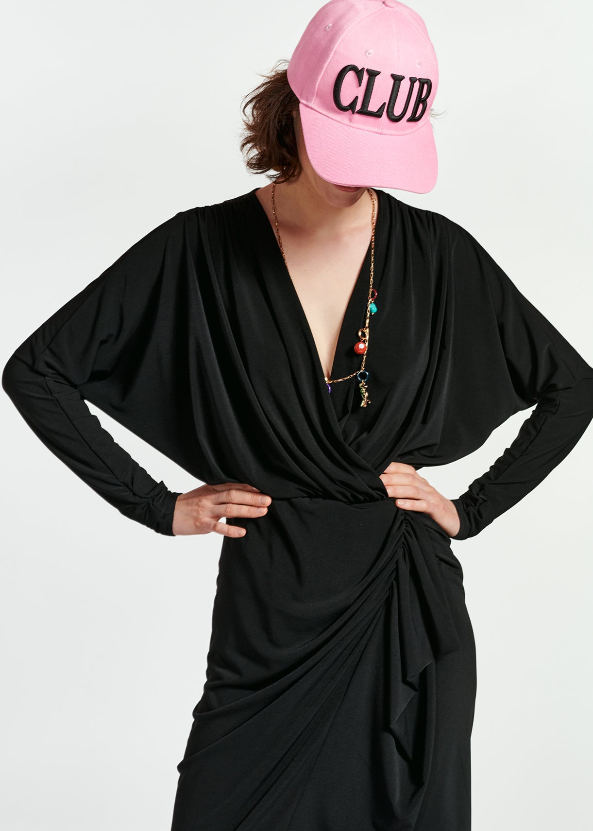 Black fitted wrap dress RE—SSENTIEL | Essentiel second hand