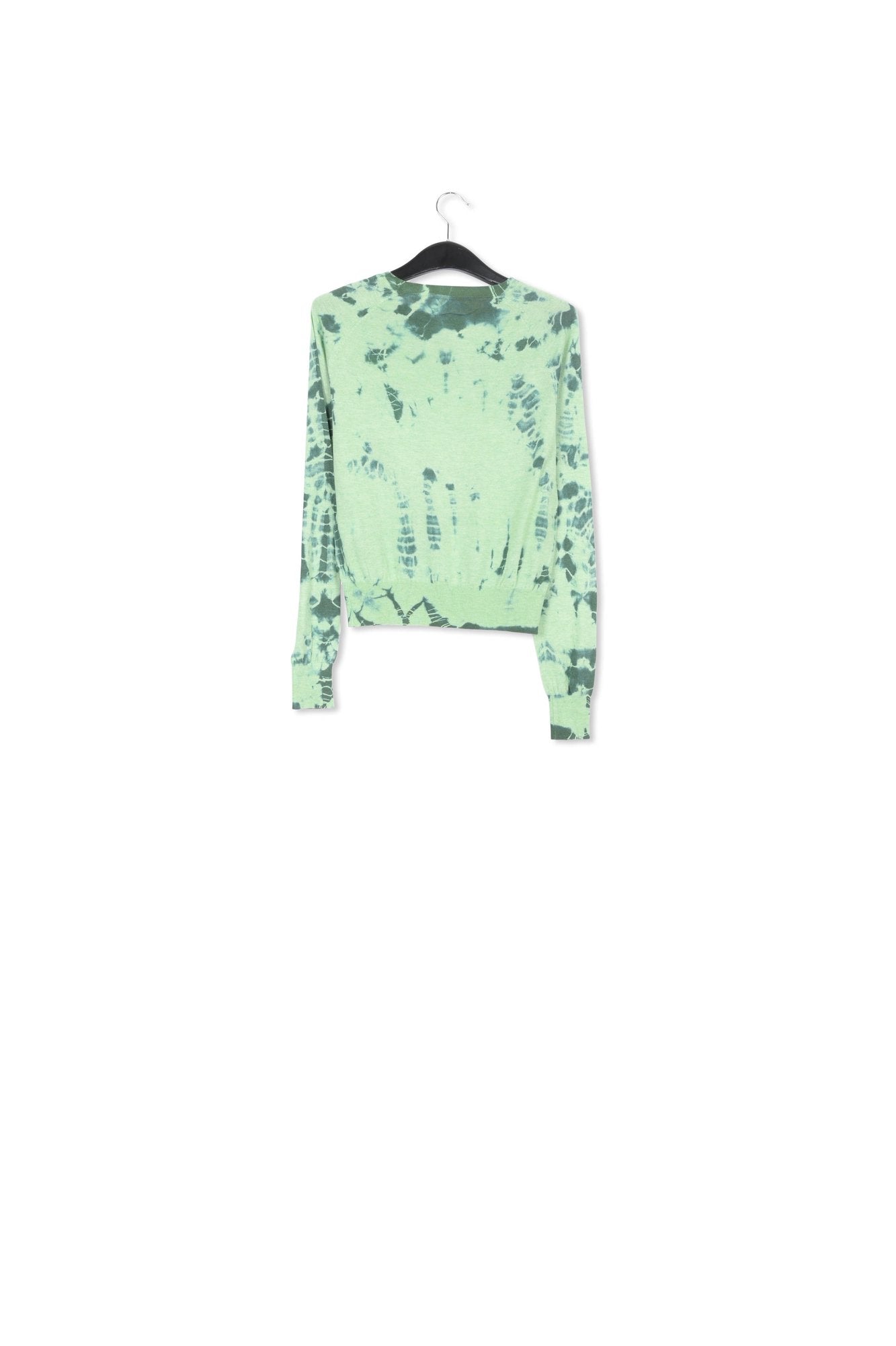 Mint green and dark green tie-dye sweater RE—SSENTIEL | Essentiel second hand
