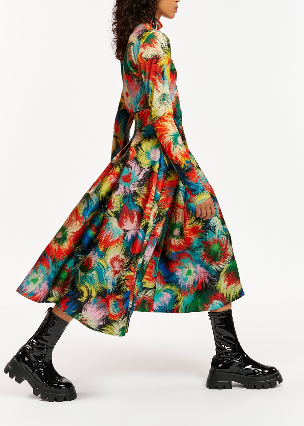 Multicolor abstract-print turtleneck top RE—SSENTIEL | Essentiel second hand