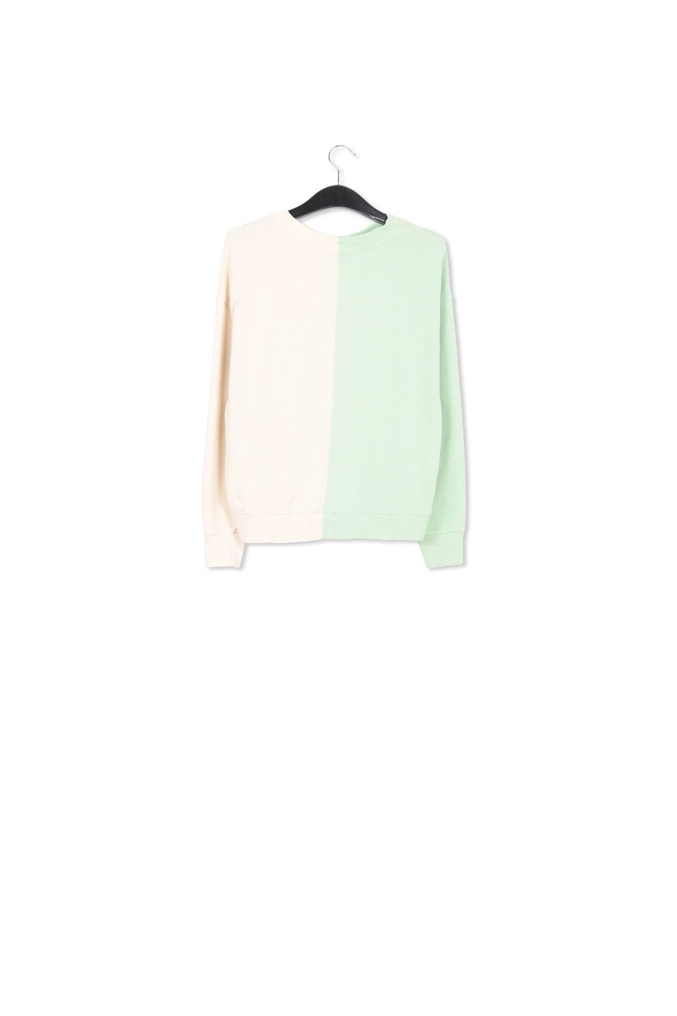 Sweatshirt 'euphoria' vert menthe et beige RE—SSENTIEL | Essentiel second hand