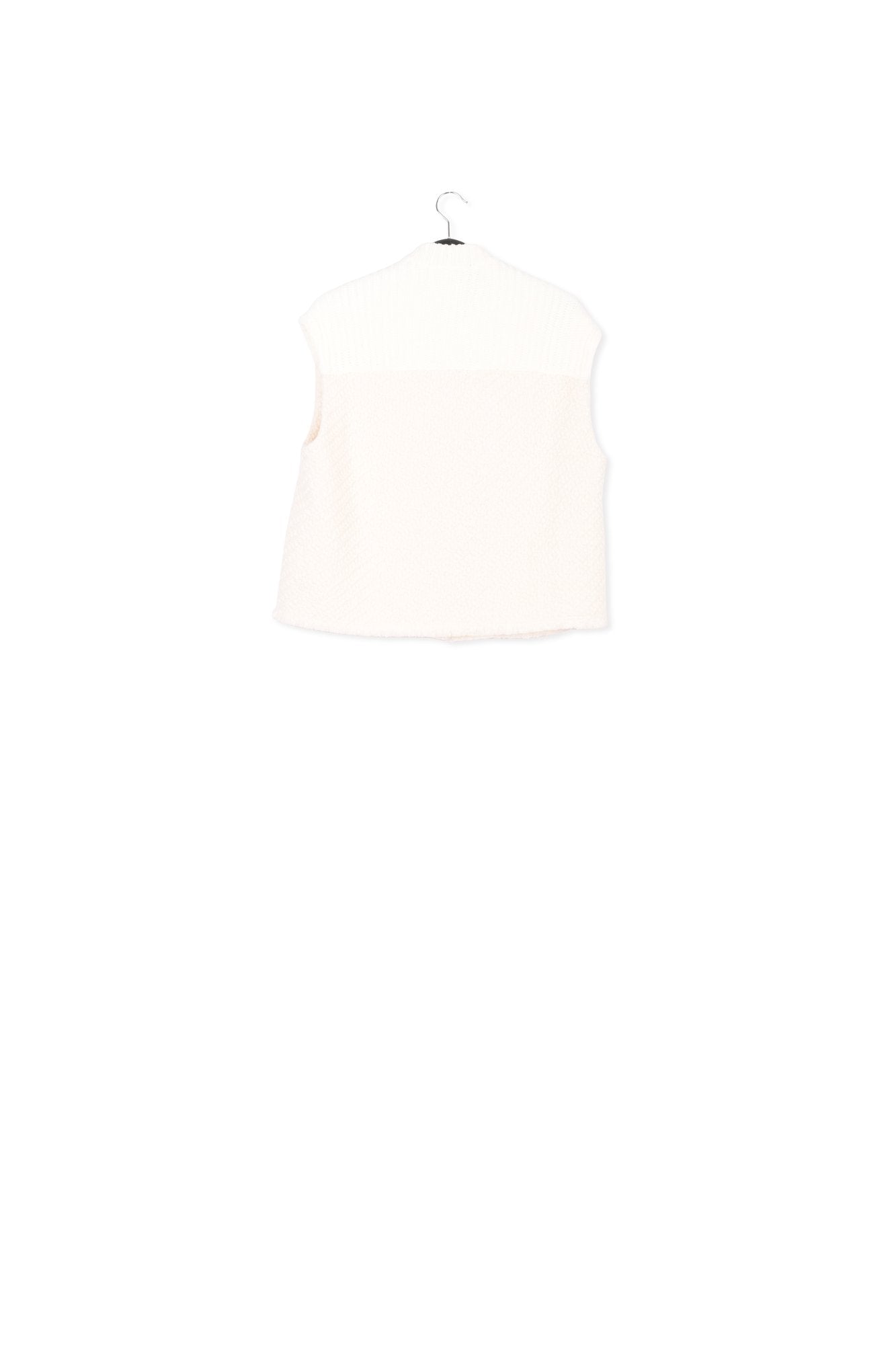 Veste sans manches en tricot écru RE—SSENTIEL | Essentiel second hand