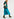 Dark green, blue and red intarsia-knitted sweater Faume - seconde main