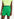 Short treillis en denim vert Faume - seconde main