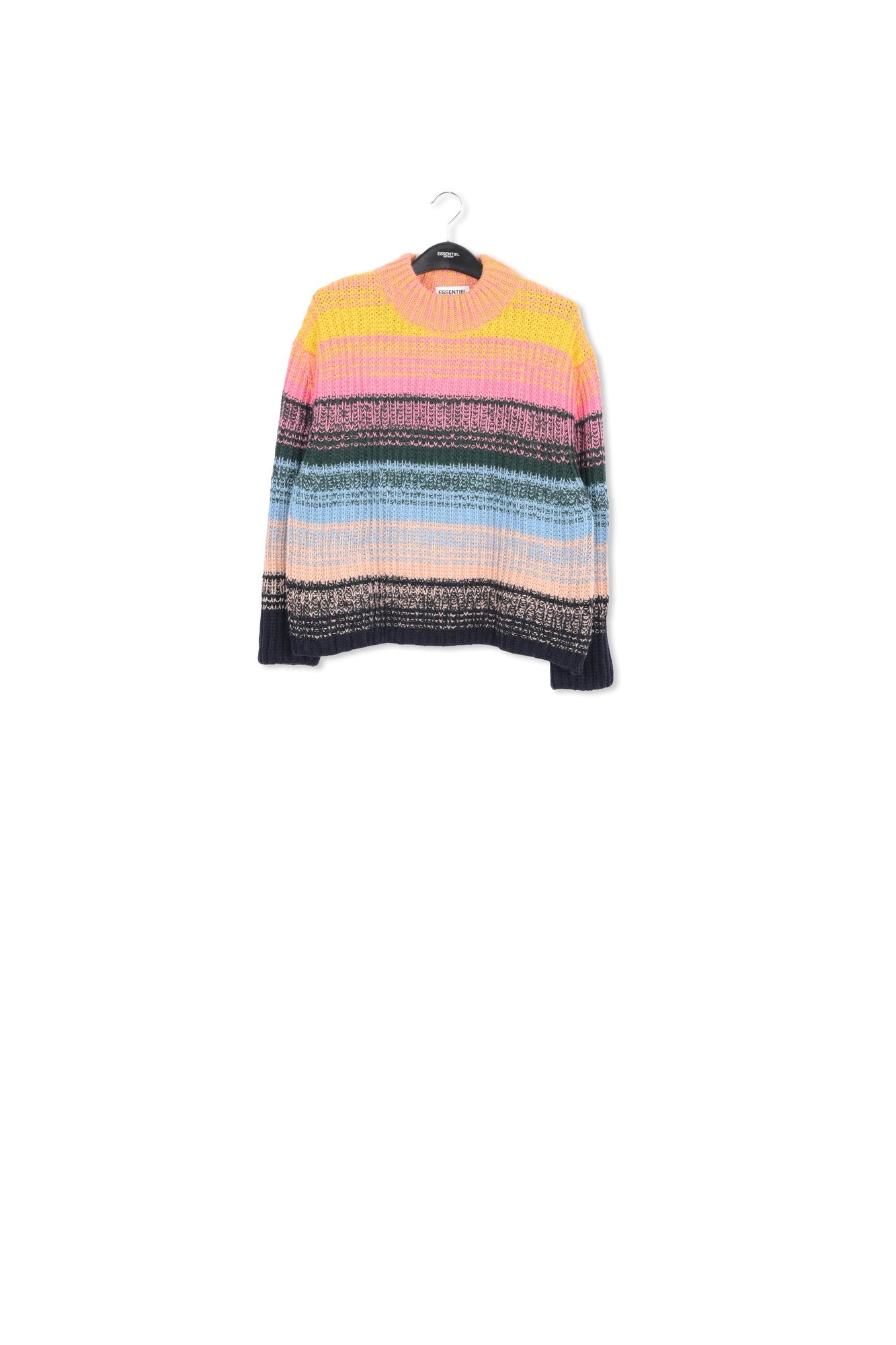 Pull côtelé multicolore en mélange de laine RE—SSENTIEL | Essentiel second hand