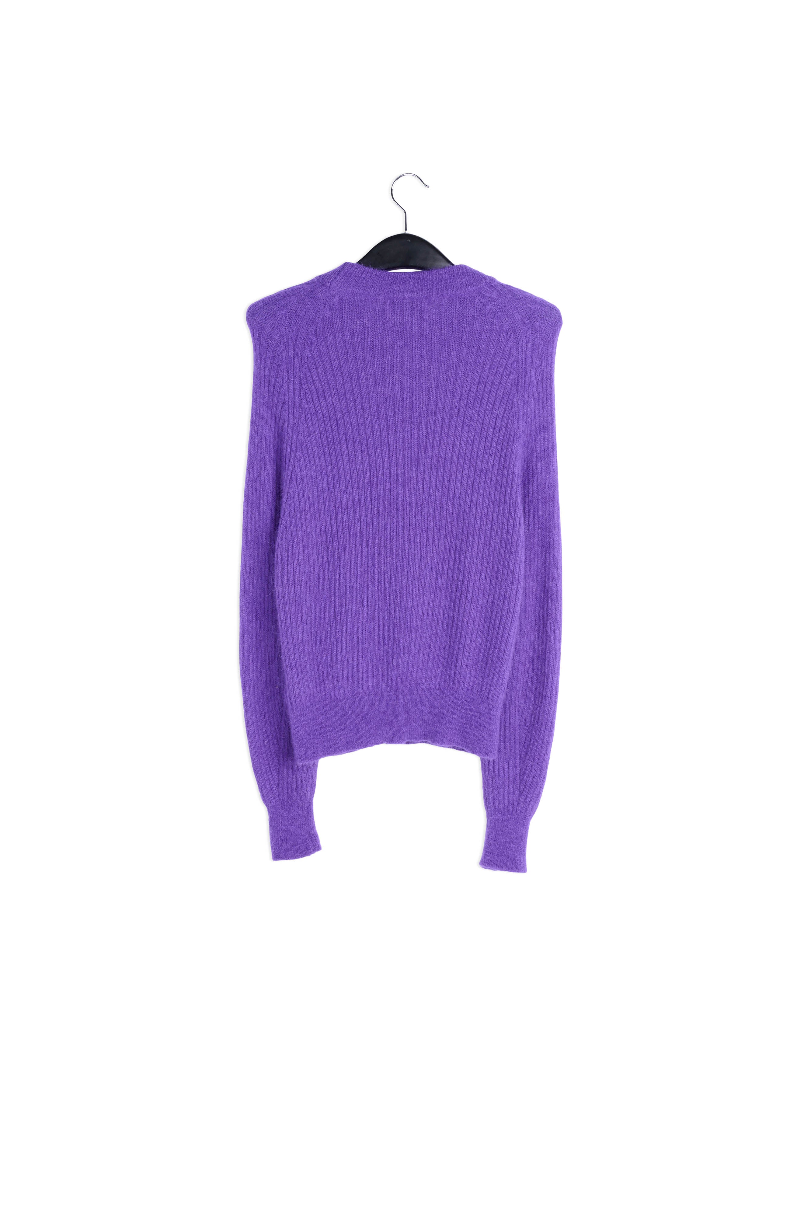 Purple fitted knit sweater RE—SSENTIEL | Essentiel second hand