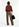 Black and red print top with contrast ribs Faume - seconde main