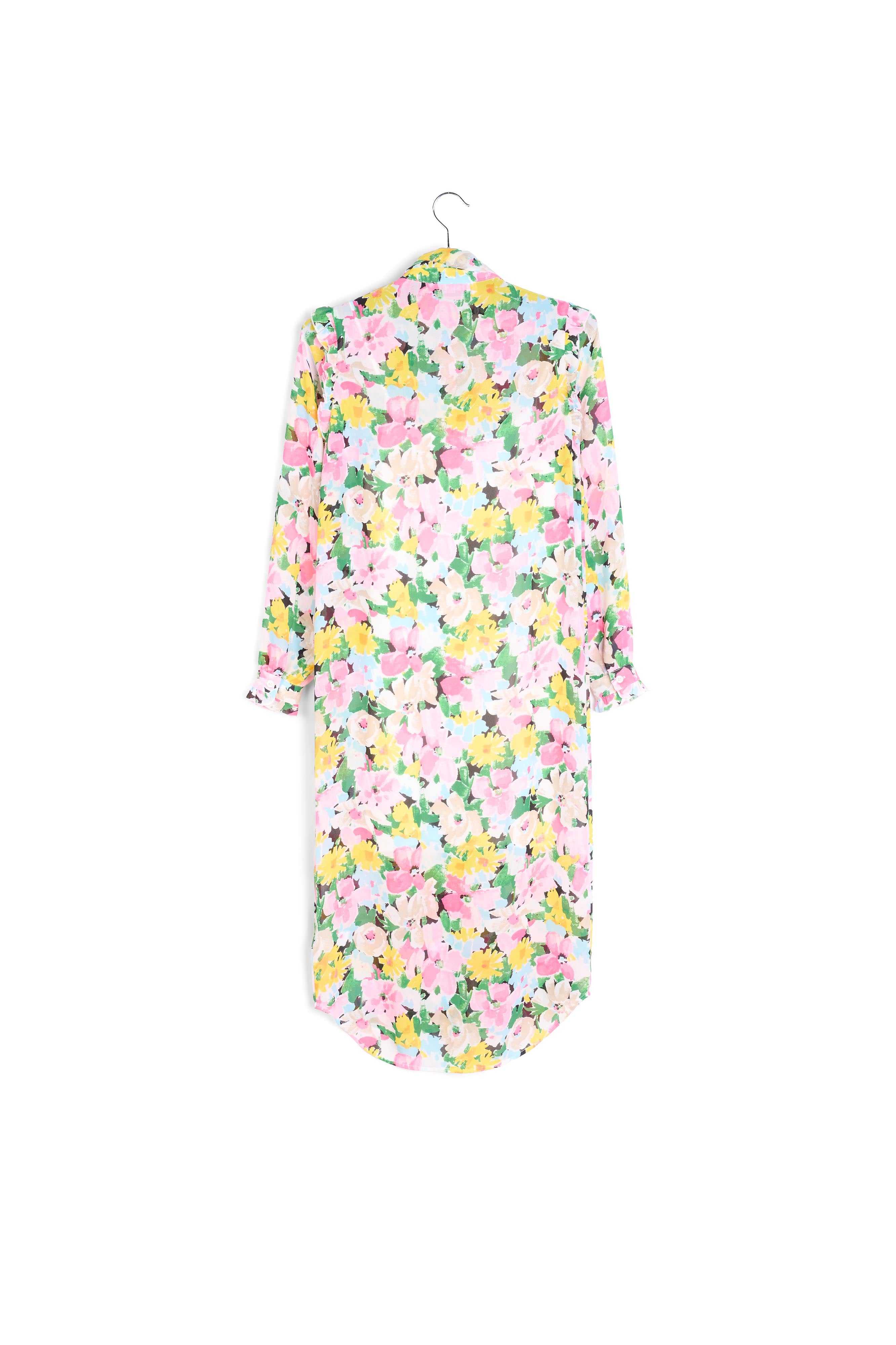 Colorful floral ruffle-detailed shirt dress RE—SSENTIEL | Essentiel second hand