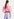 Chemise à rayures rose clair avec nœud Faume - seconde main