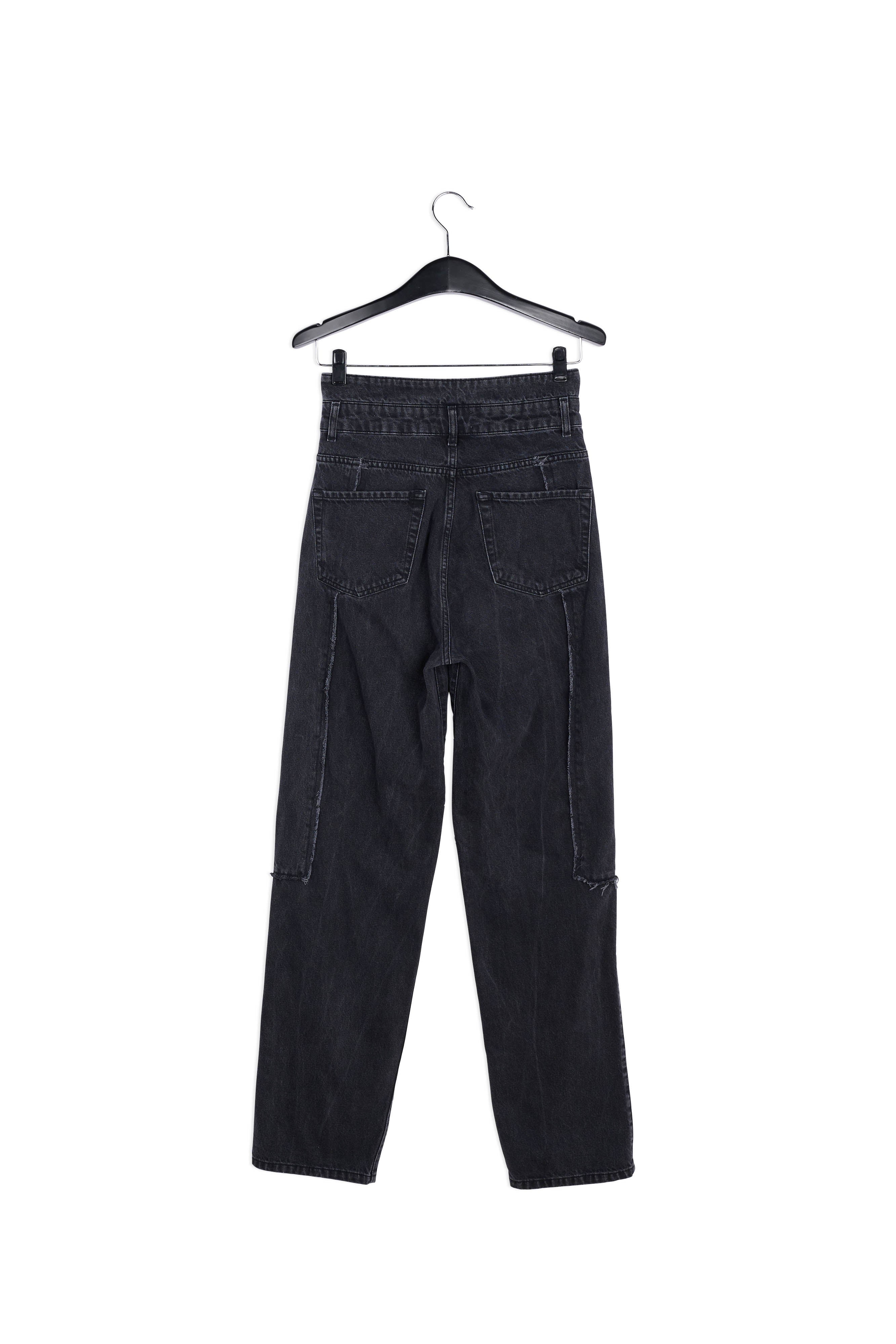 Black cotton patchwork jeans RE—SSENTIEL | Essentiel second hand