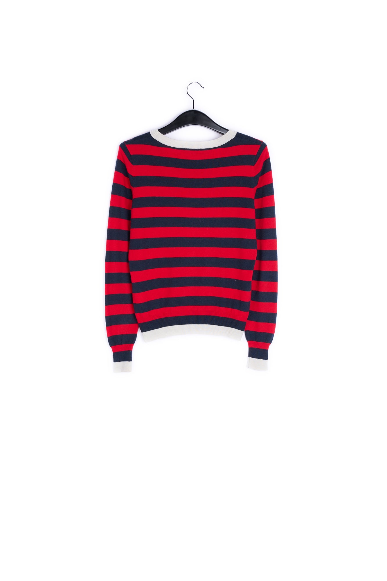 Black and red striped bow sweater RE—SSENTIEL | Essentiel second hand