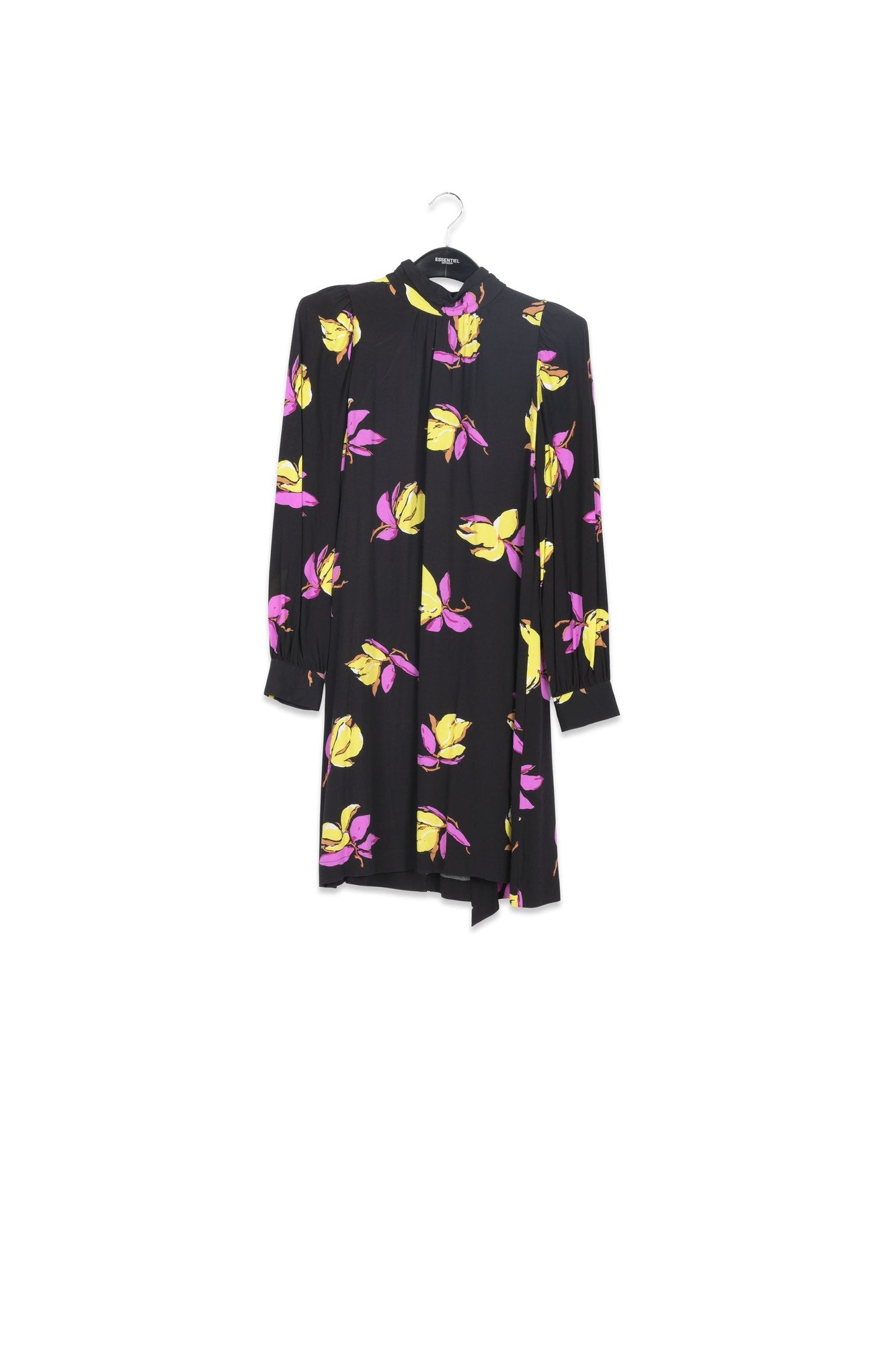 Mini-robe noire à imprimé fleuri RE—SSENTIEL | Essentiel second hand