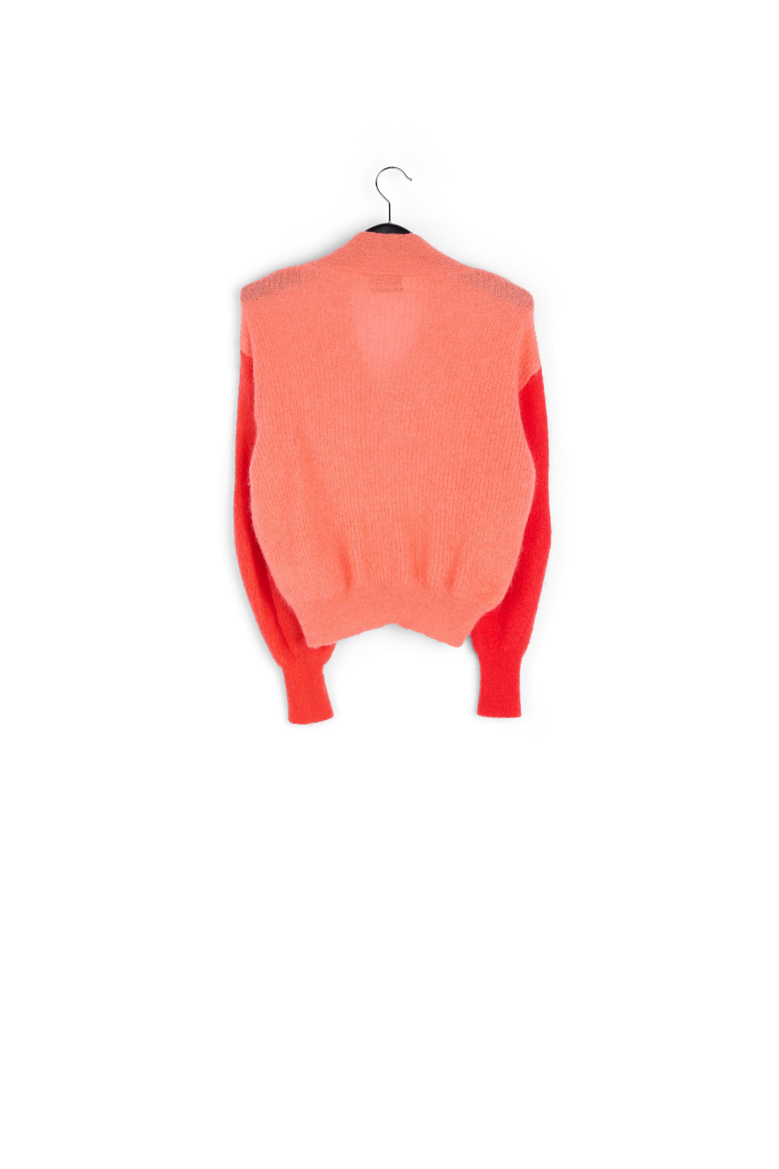 Pink v-neck mohair-blend sweater RE—SSENTIEL | Essentiel second hand
