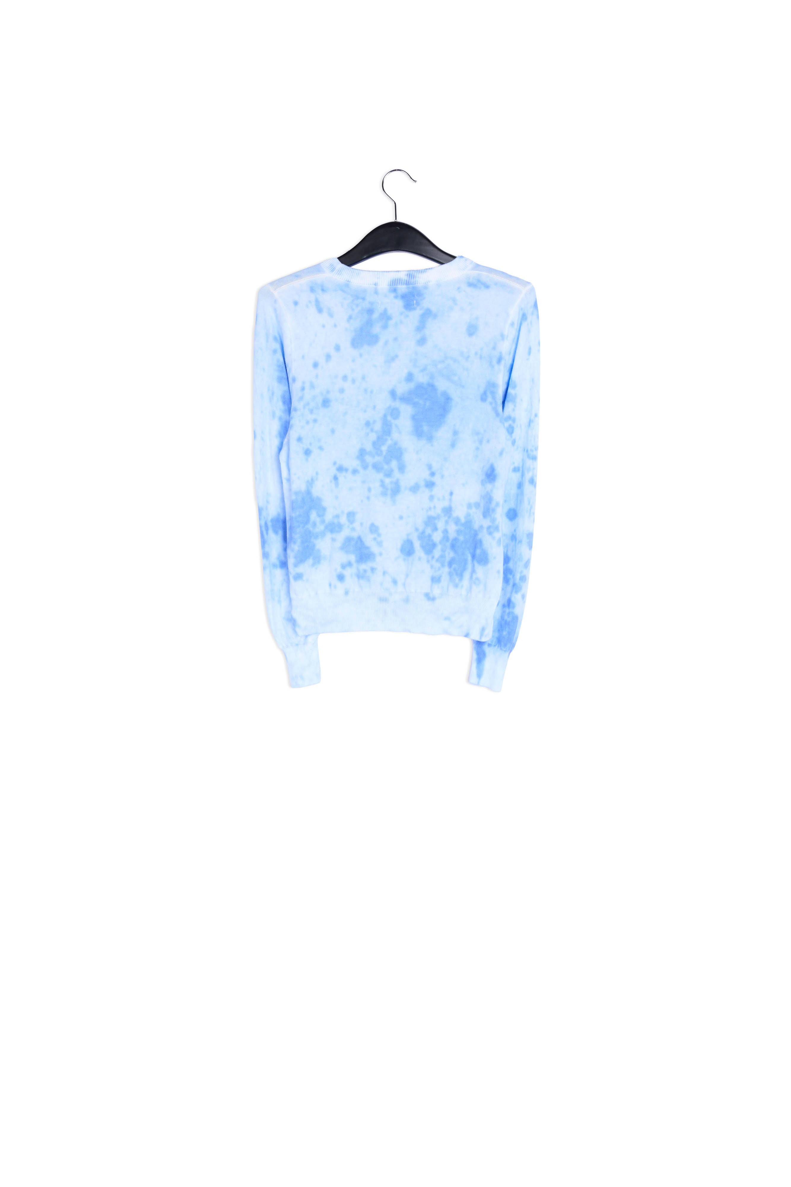 Blue and off-white tie-dyed organic cotton-blend sweater RE—SSENTIEL | Essentiel second hand