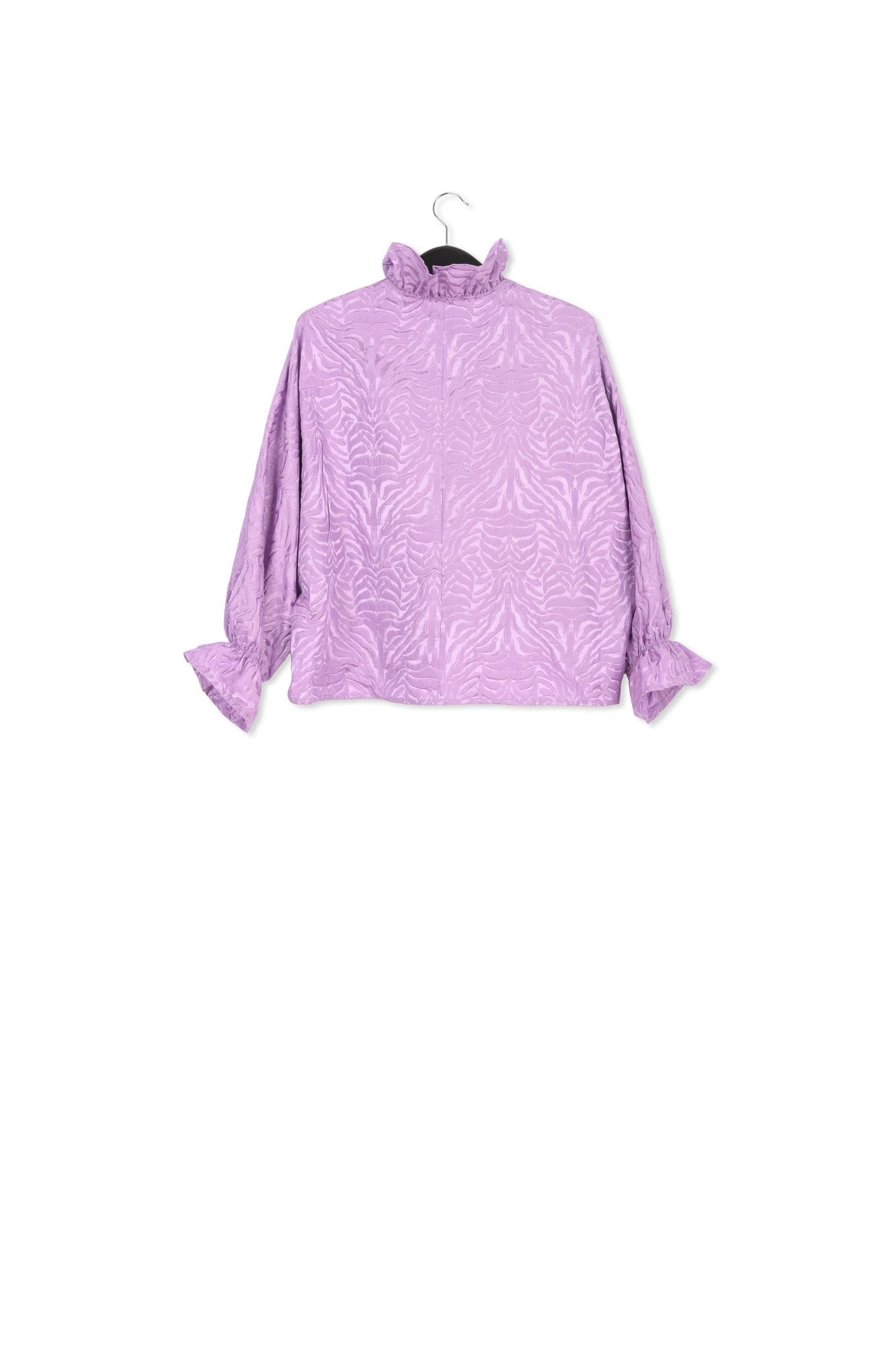 Lilac zebra jacquard shirt RE—SSENTIEL | Essentiel second hand
