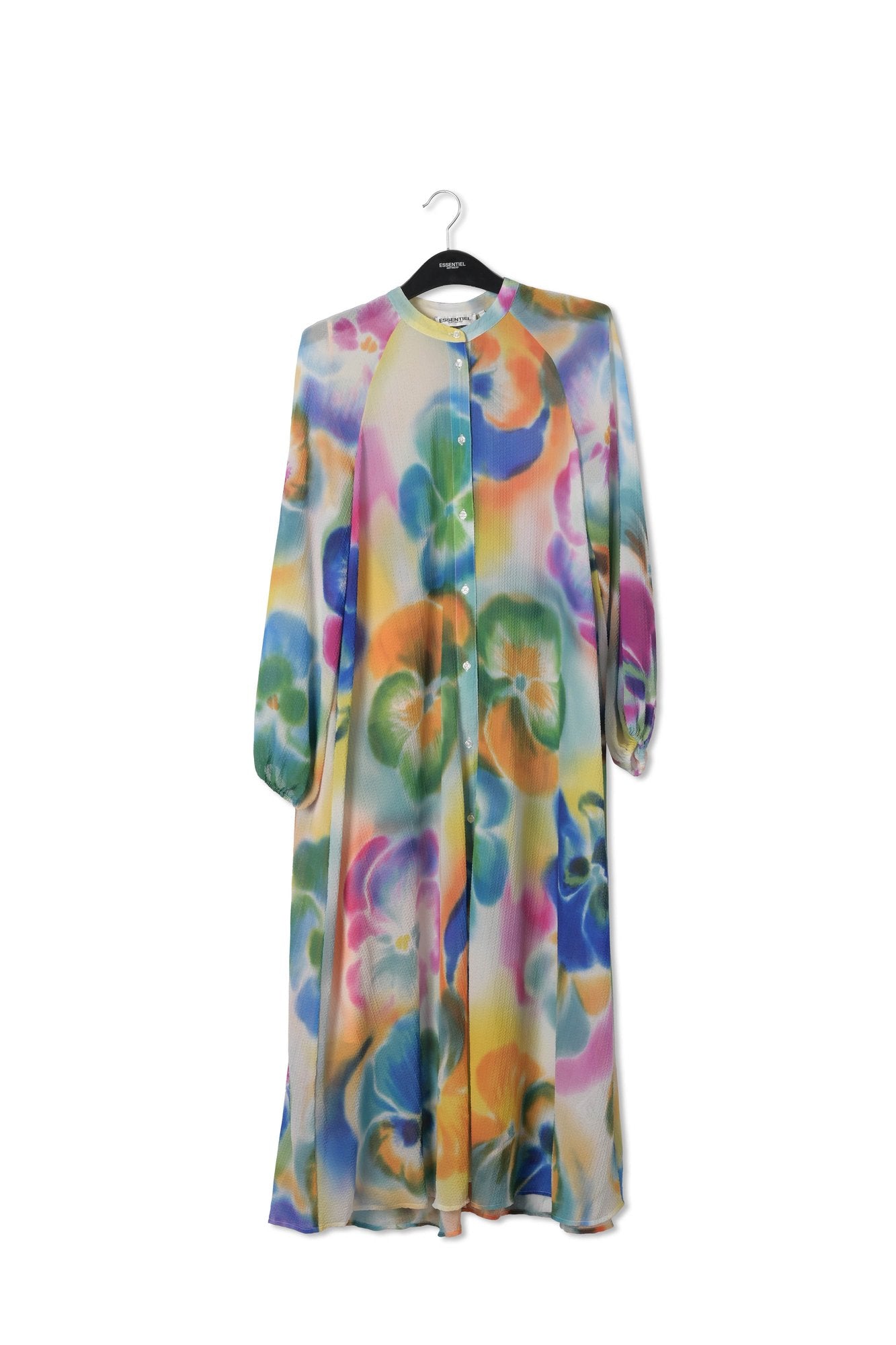 Multicolor floral print midi-length shirt dress RE—SSENTIEL | Essentiel second hand