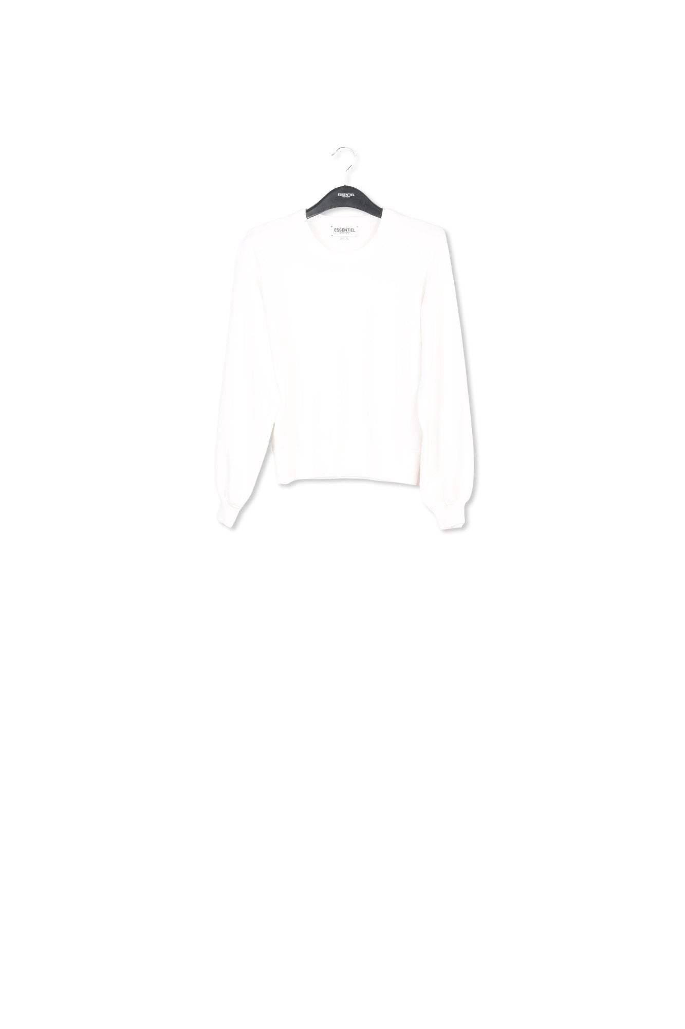 Pull en tricot blanc cassé à manches boutonnées RE—SSENTIEL | Essentiel second hand