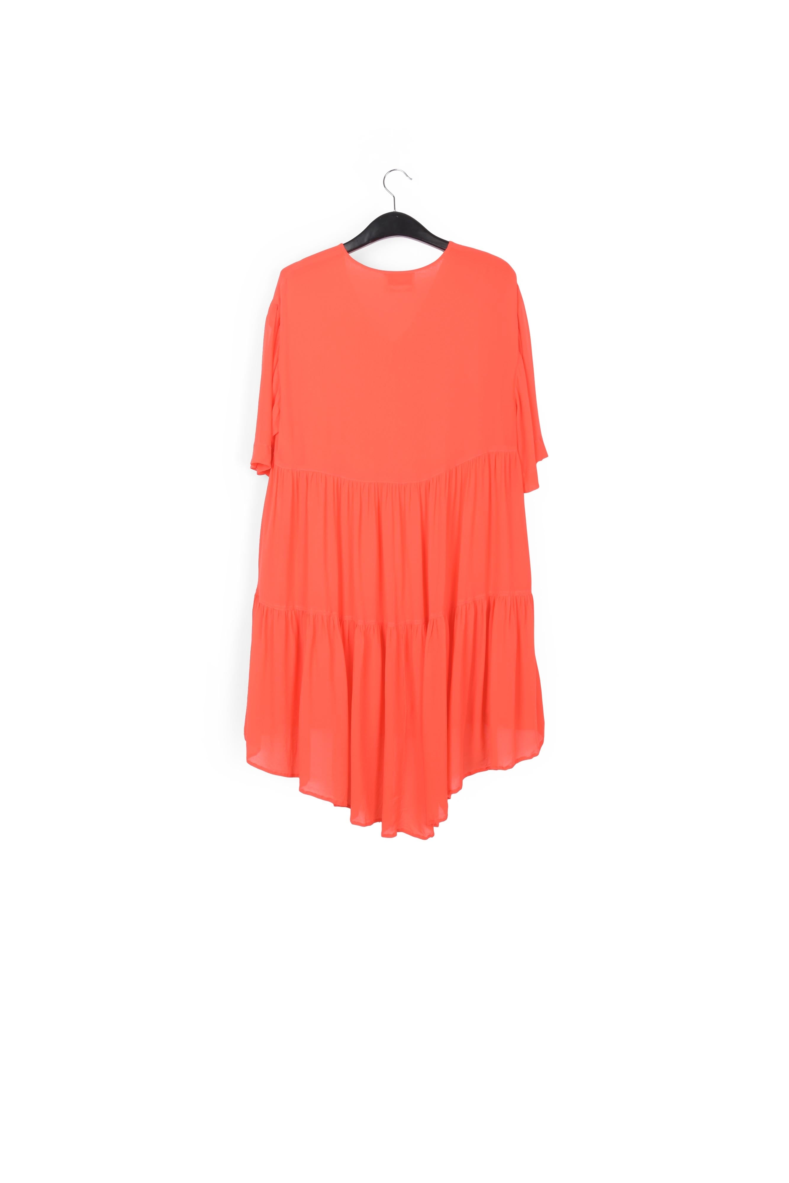 Mini robe orange à volants RE—SSENTIEL | Essentiel second hand