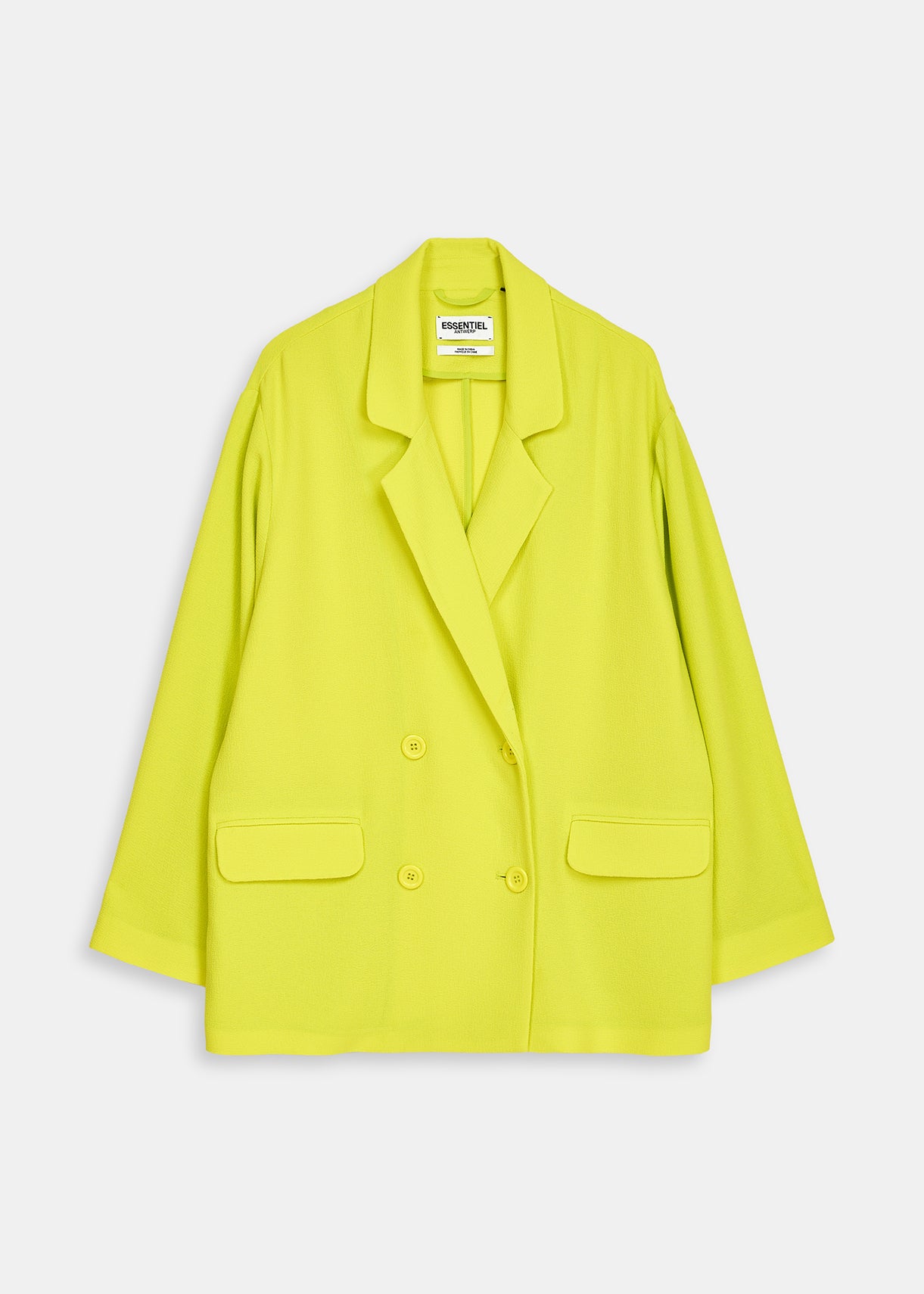 Yellow double-breasted blazer RE—SSENTIEL | Essentiel second hand