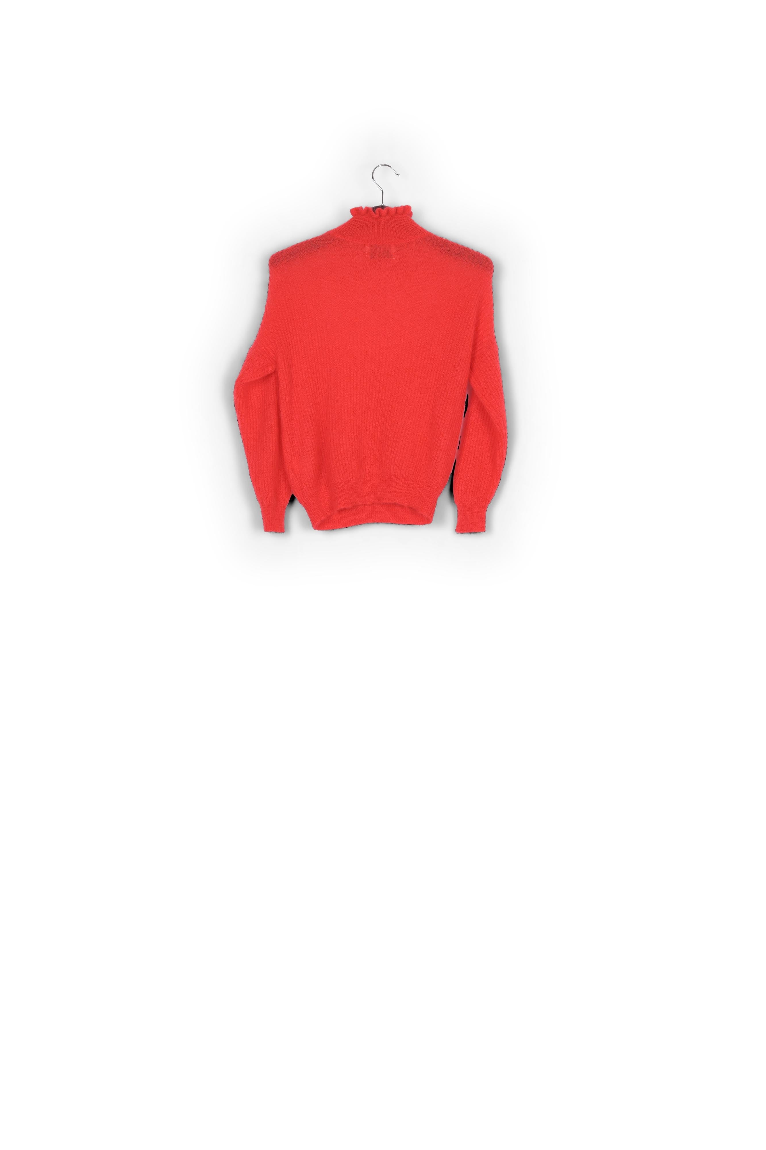 Red knit with high ruffled collar RE—SSENTIEL | Essentiel second hand