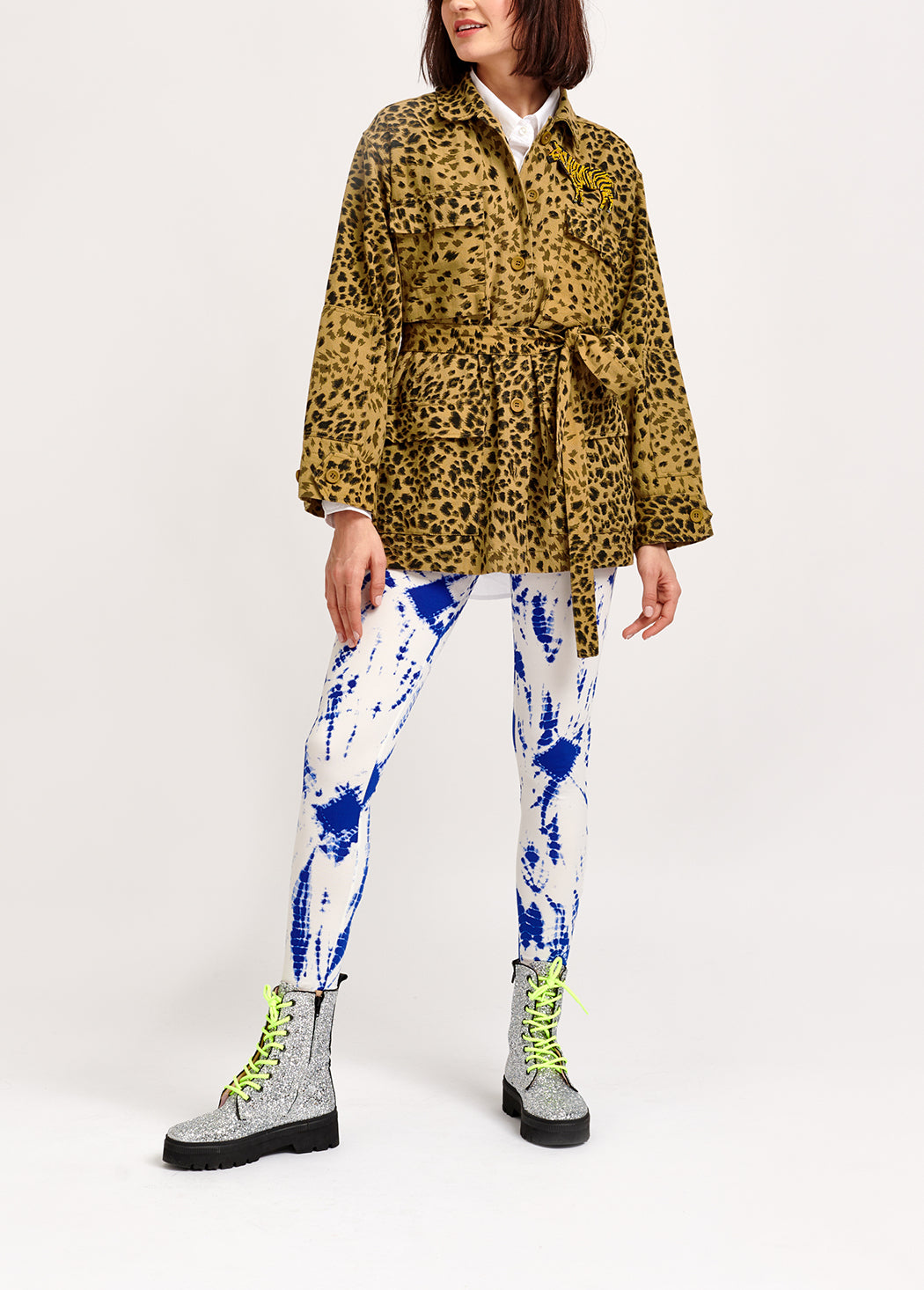 Veste en coton imprimé léopard à paillettes RE—SSENTIEL | Essentiel second hand