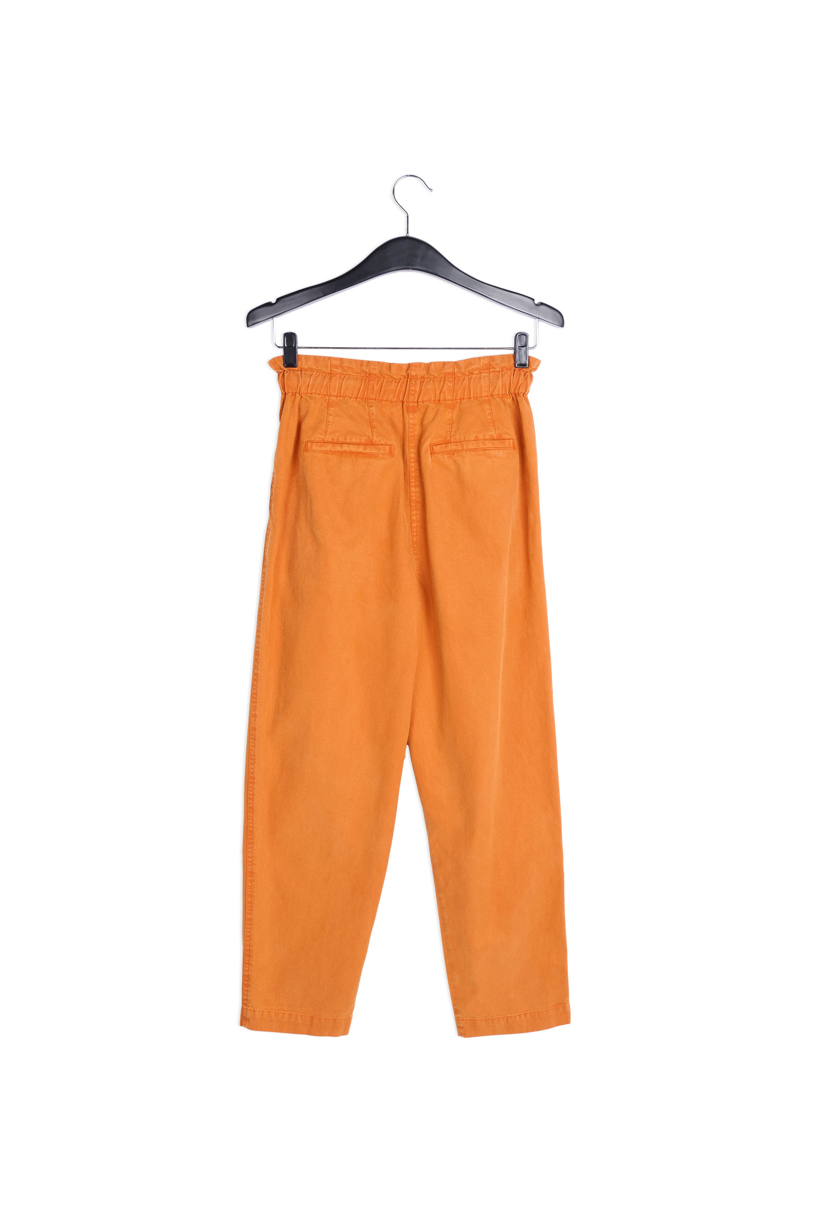 Orange cotton tapered pants RE—SSENTIEL | Essentiel second hand