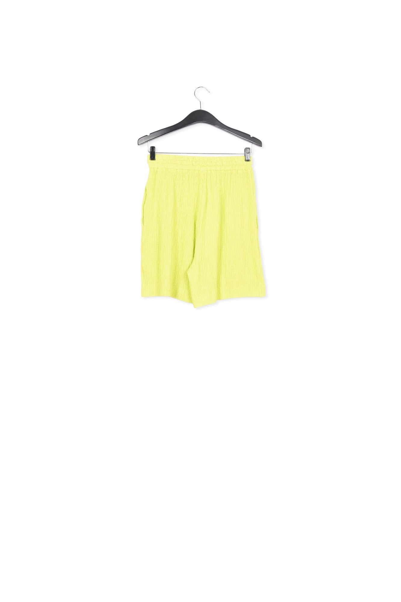 Lime green seersucker shorts RE—SSENTIEL | Essentiel second hand