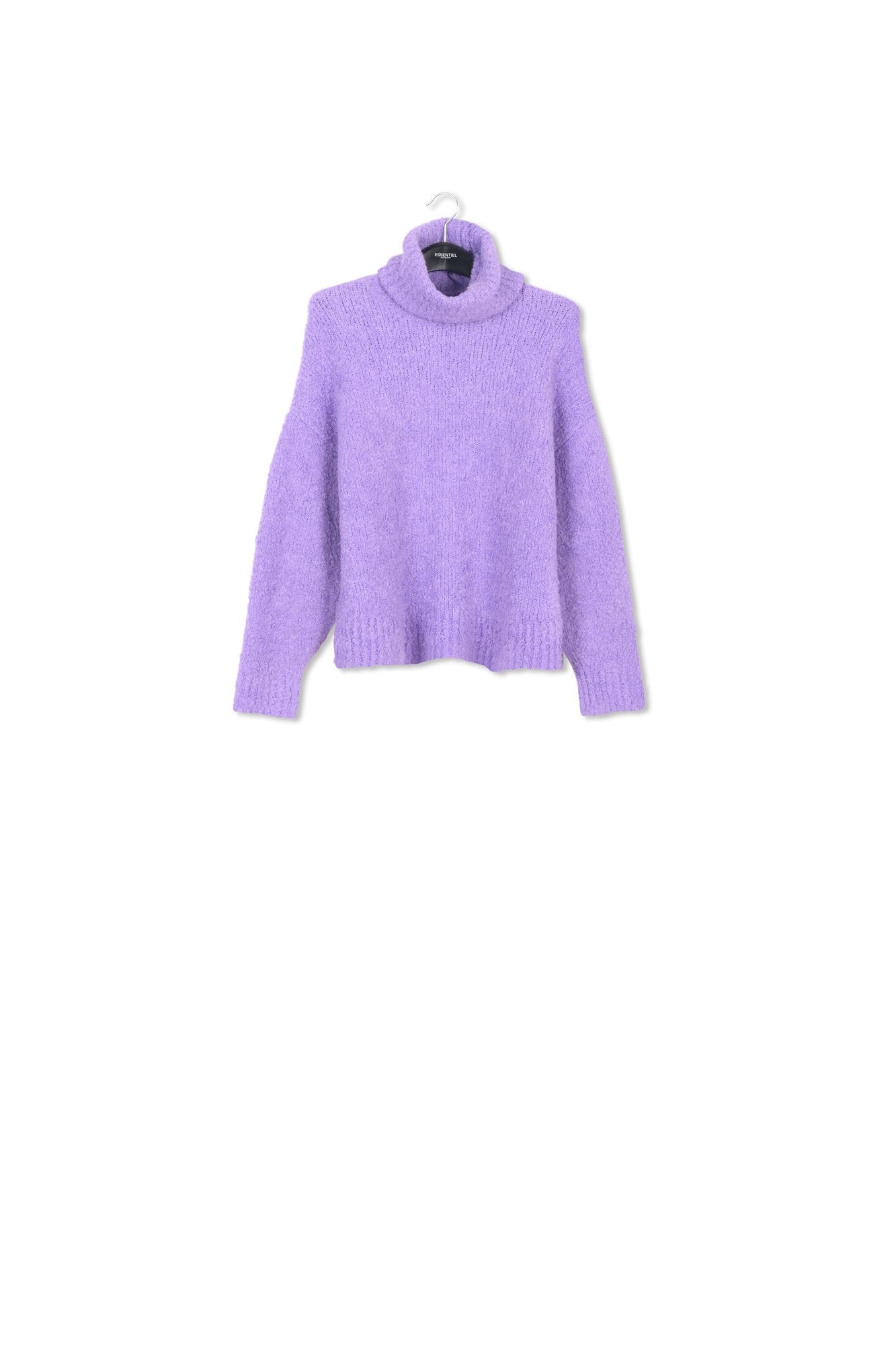 Dark lilac knit sweater with separate collar RE—SSENTIEL | Essentiel second hand