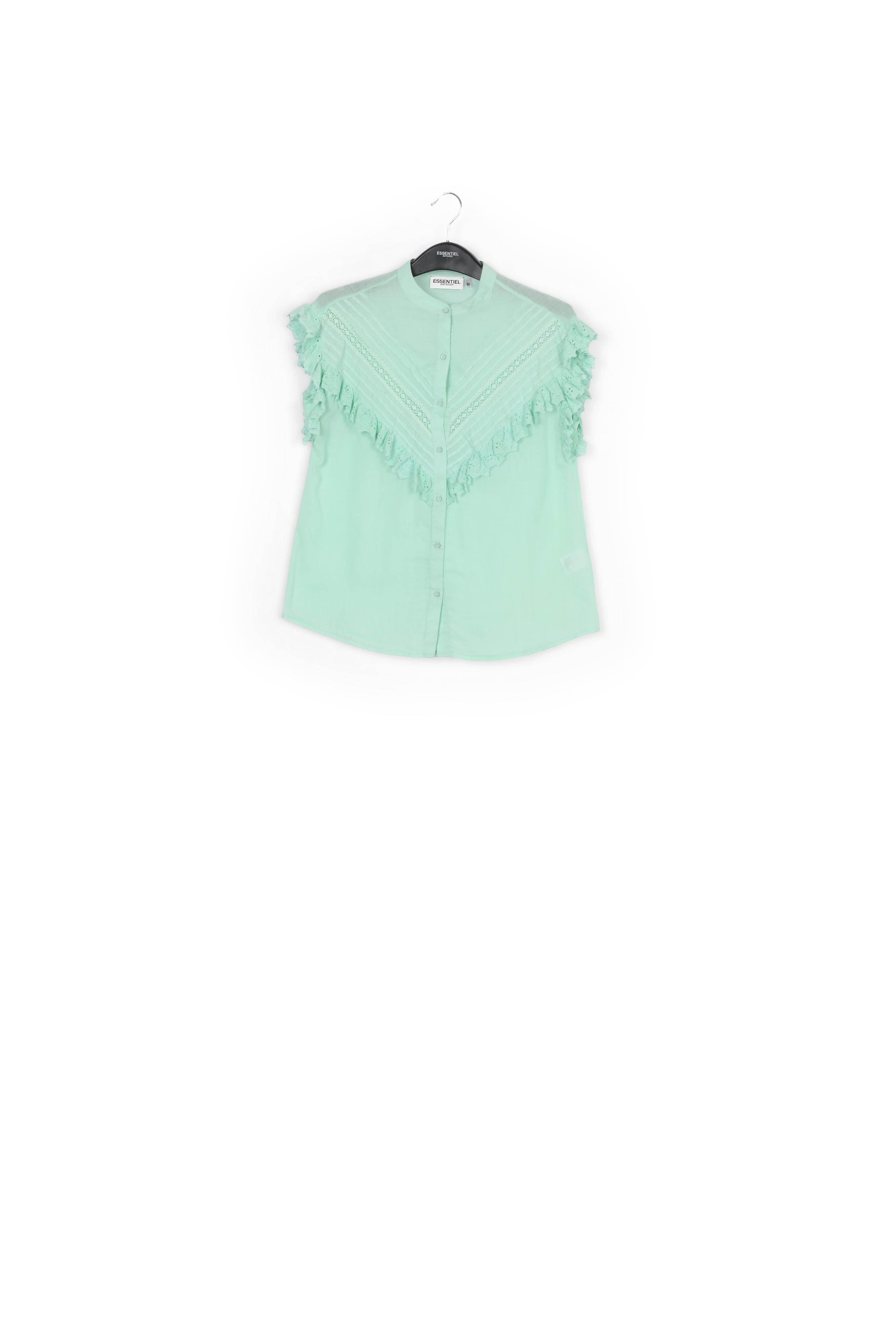 Green ruffled top RE—SSENTIEL | Essentiel second hand
