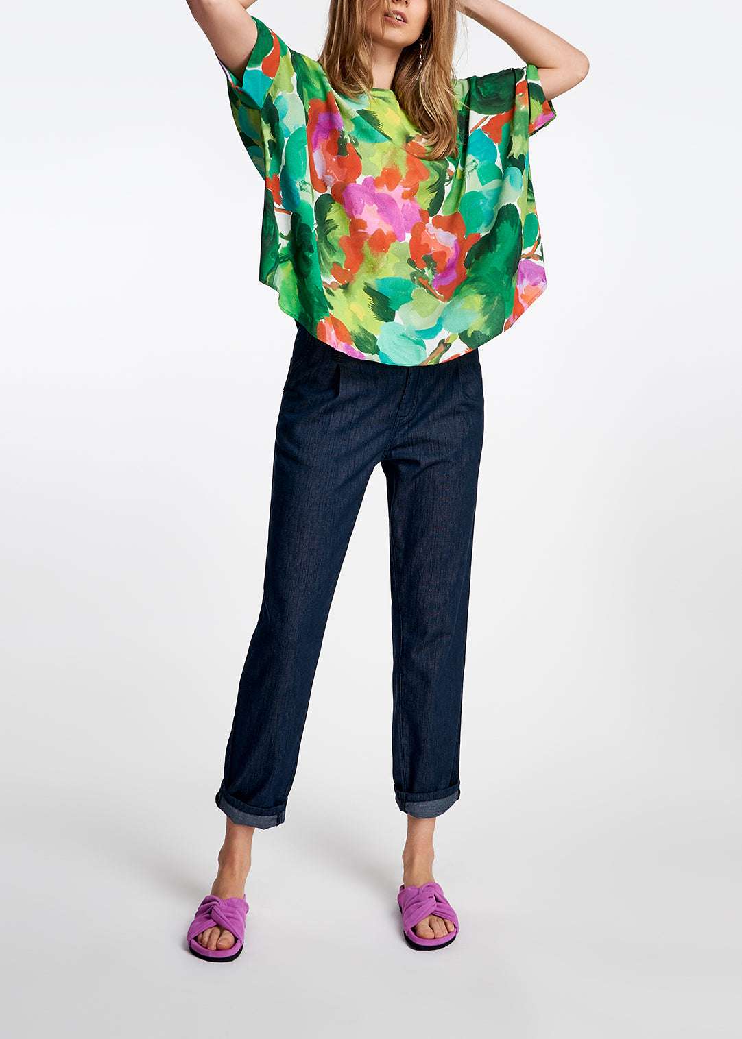 Jean bleu foncé à  coupe ample RE—SSENTIEL | Essentiel second hand