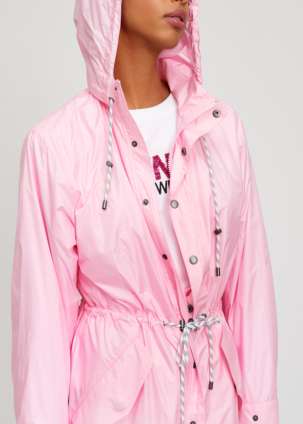 Pink spring rain jacket RE—SSENTIEL | Essentiel second hand