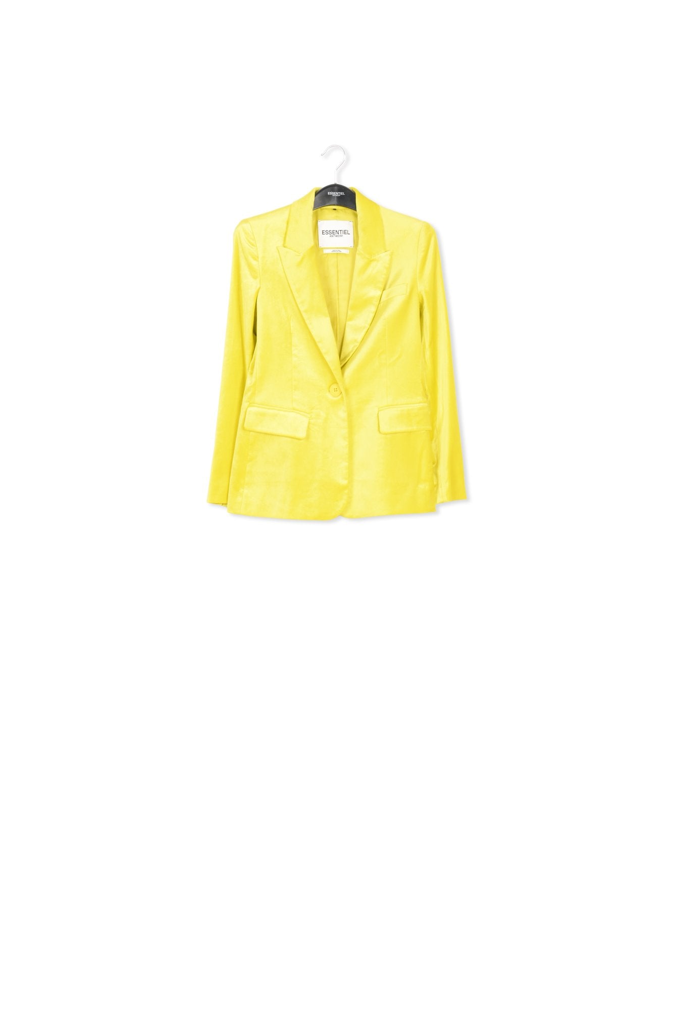 Yellow slim-fit velvet blazer RE—SSENTIEL | Essentiel second hand