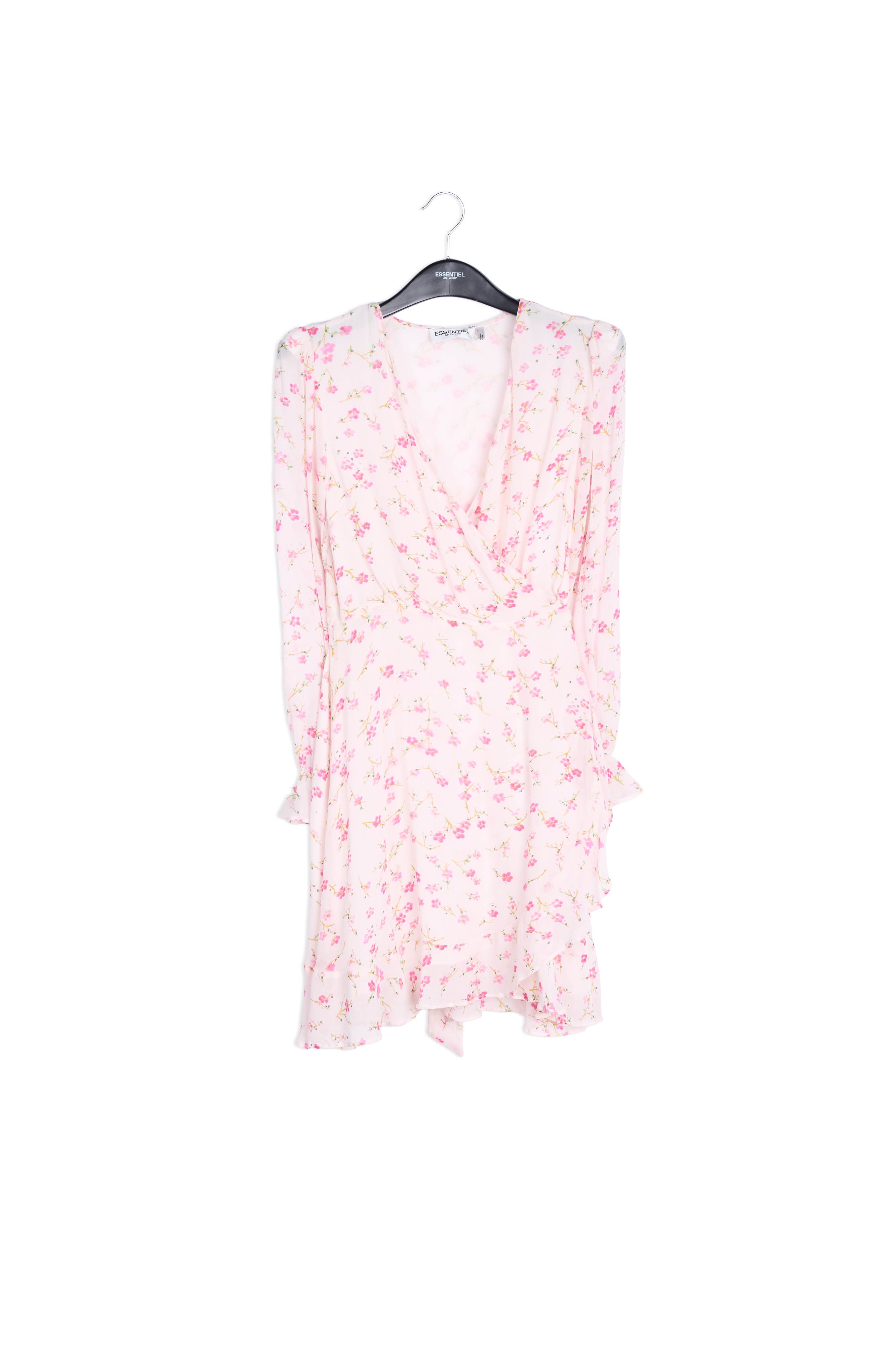 Off white floral mini wrap dress RE—SSENTIEL | Essentiel second hand