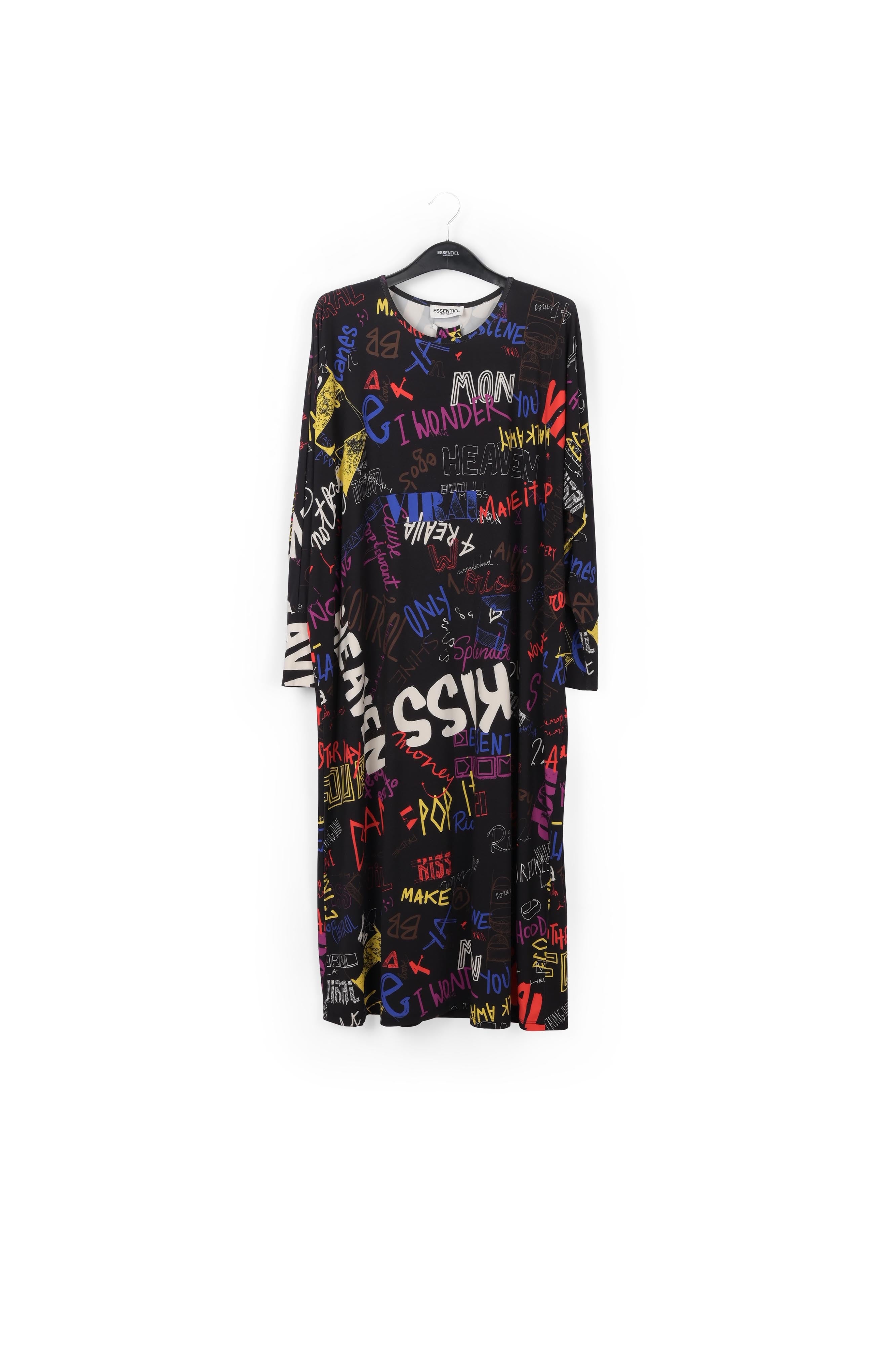 Text print midi-length dress RE—SSENTIEL | Essentiel second hand