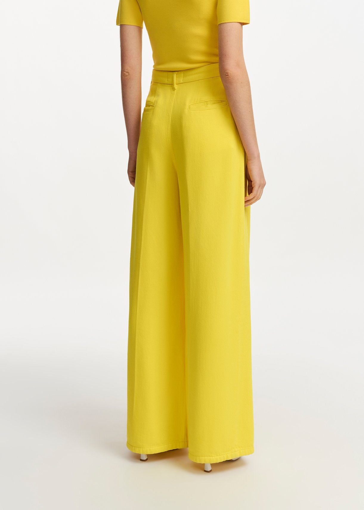 Yellow wide-leg jeans RE—SSENTIEL | Essentiel second hand