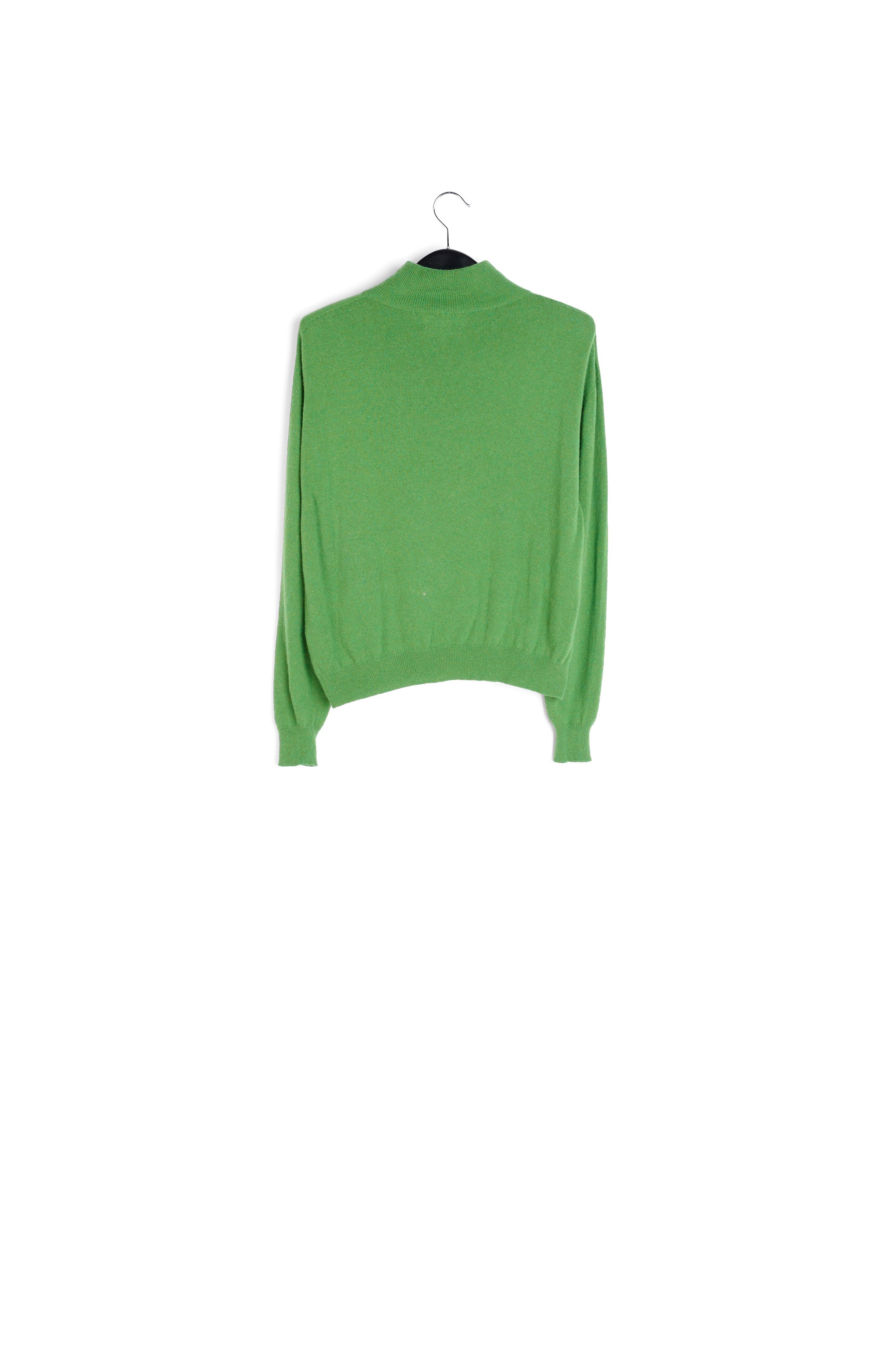Pull à col roulé vert en mélange de mérinos RE—SSENTIEL | Essentiel second hand