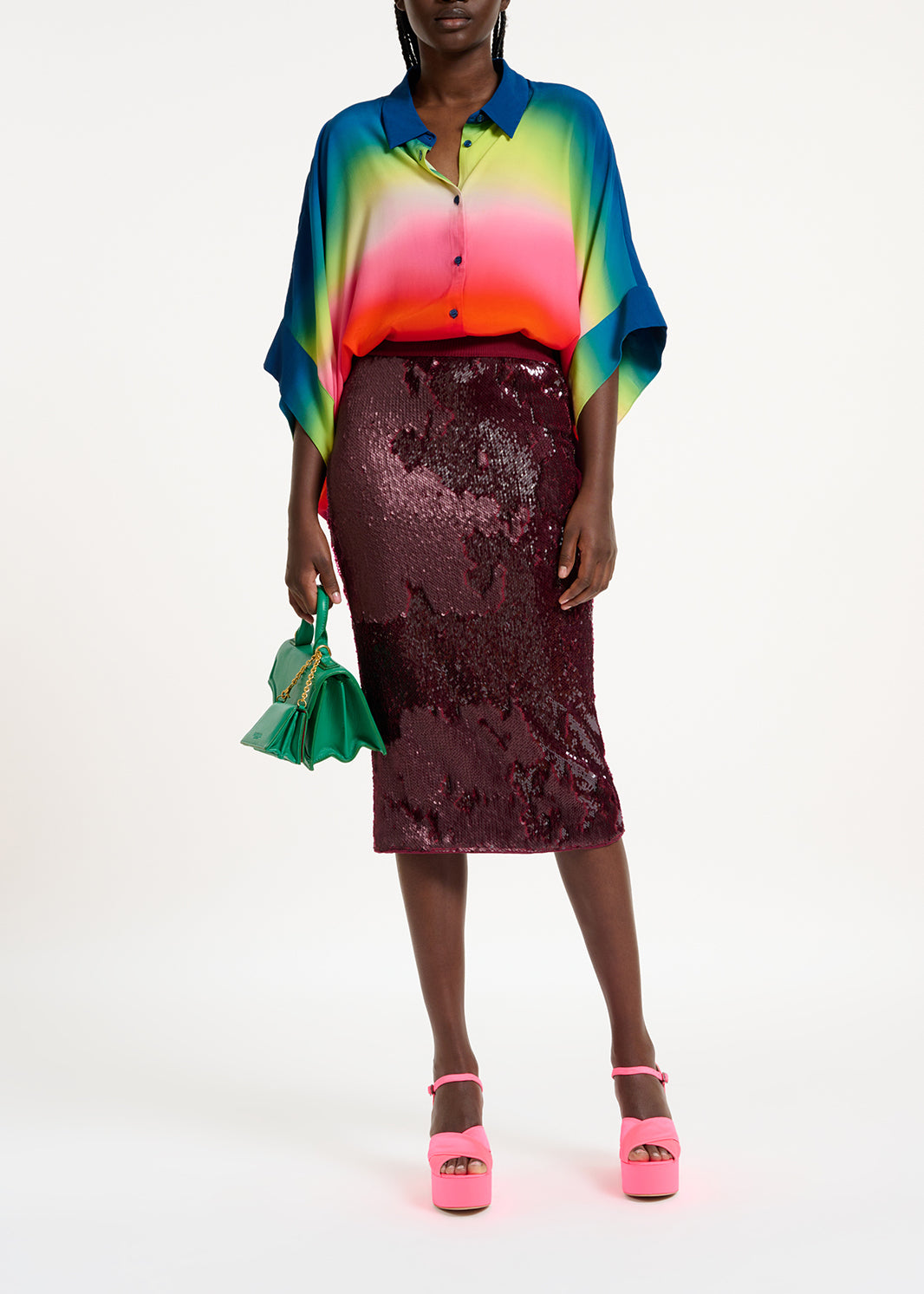 Chemise oversize à  dégradé multicolore RE—SSENTIEL | Essentiel second hand