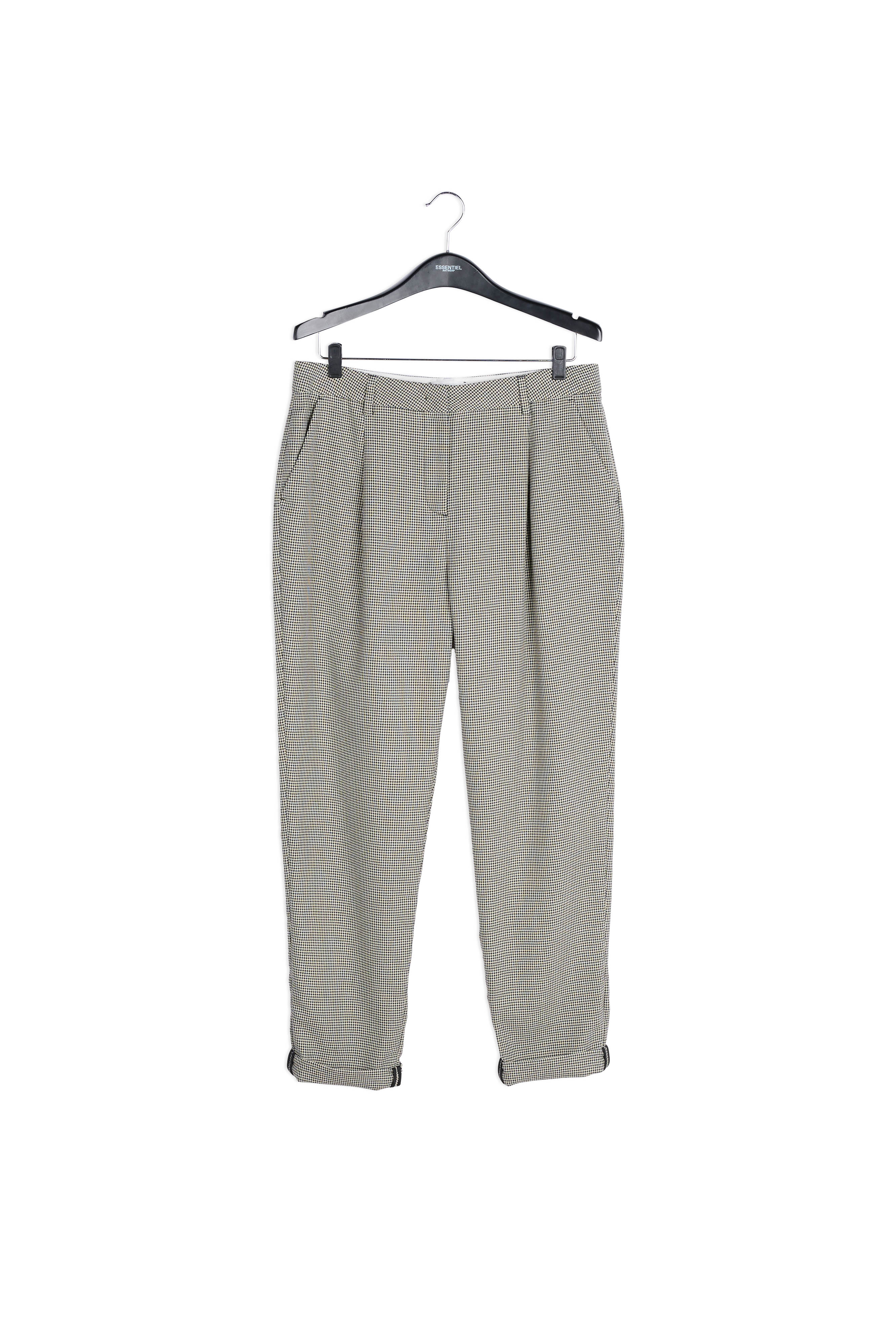 Loose-fit houndstooth high-waist pants RE—SSENTIEL | Essentiel second hand