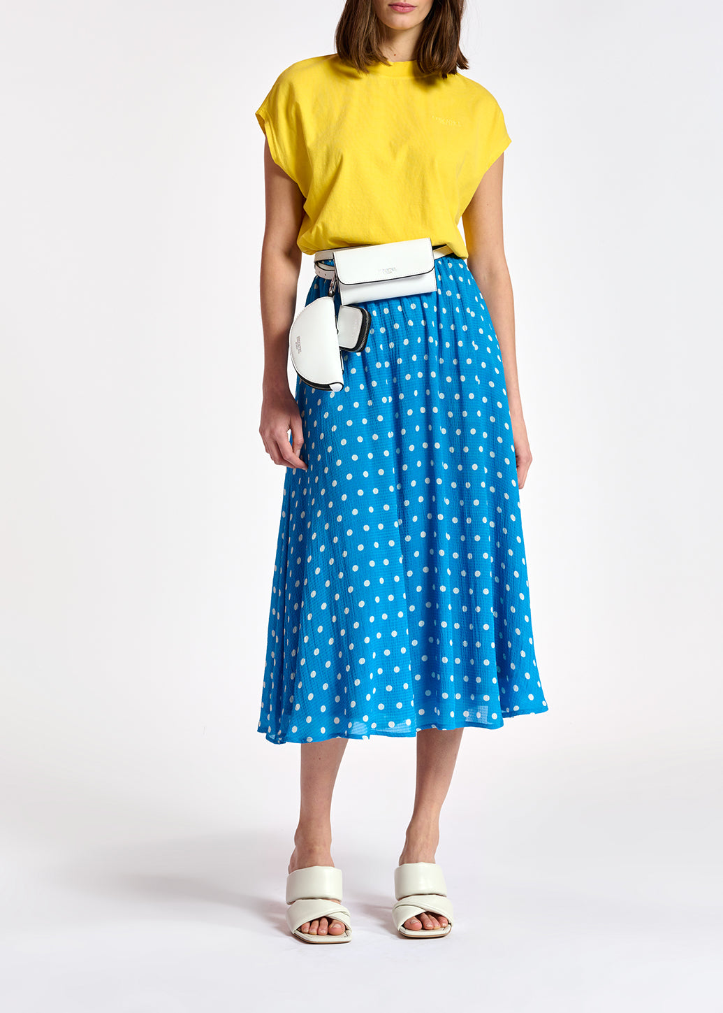 T-shirt jaune à  mancherons en coton bio RE—SSENTIEL | Essentiel second hand