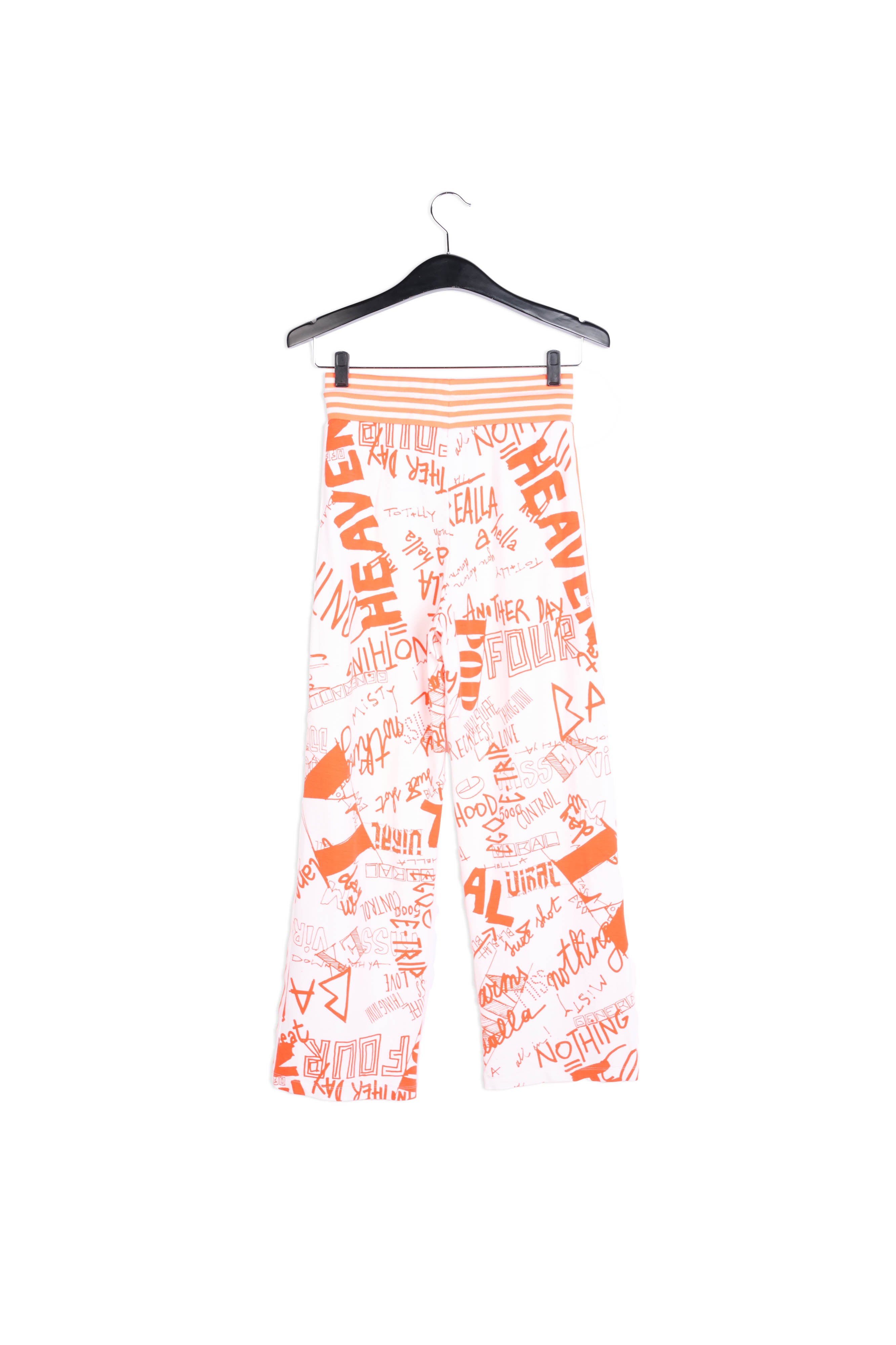 Oranje en gebroken witte jogging met print RE—SSENTIEL | Essentiel second hand