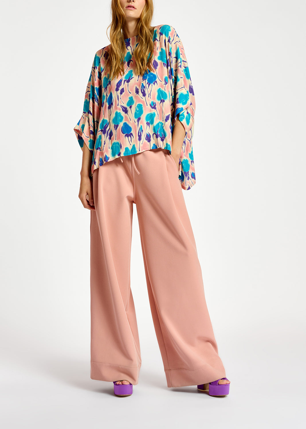 Vintage pink wide-leg pants RE—SSENTIEL | Essentiel second hand