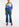 Blue cotton-stretch flared-fit jeans Faume - seconde main