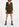 Kaki mini-jurk met luipaardprint Faume - seconde main