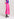 Neon pink polka dot midi skirt Faume - seconde main